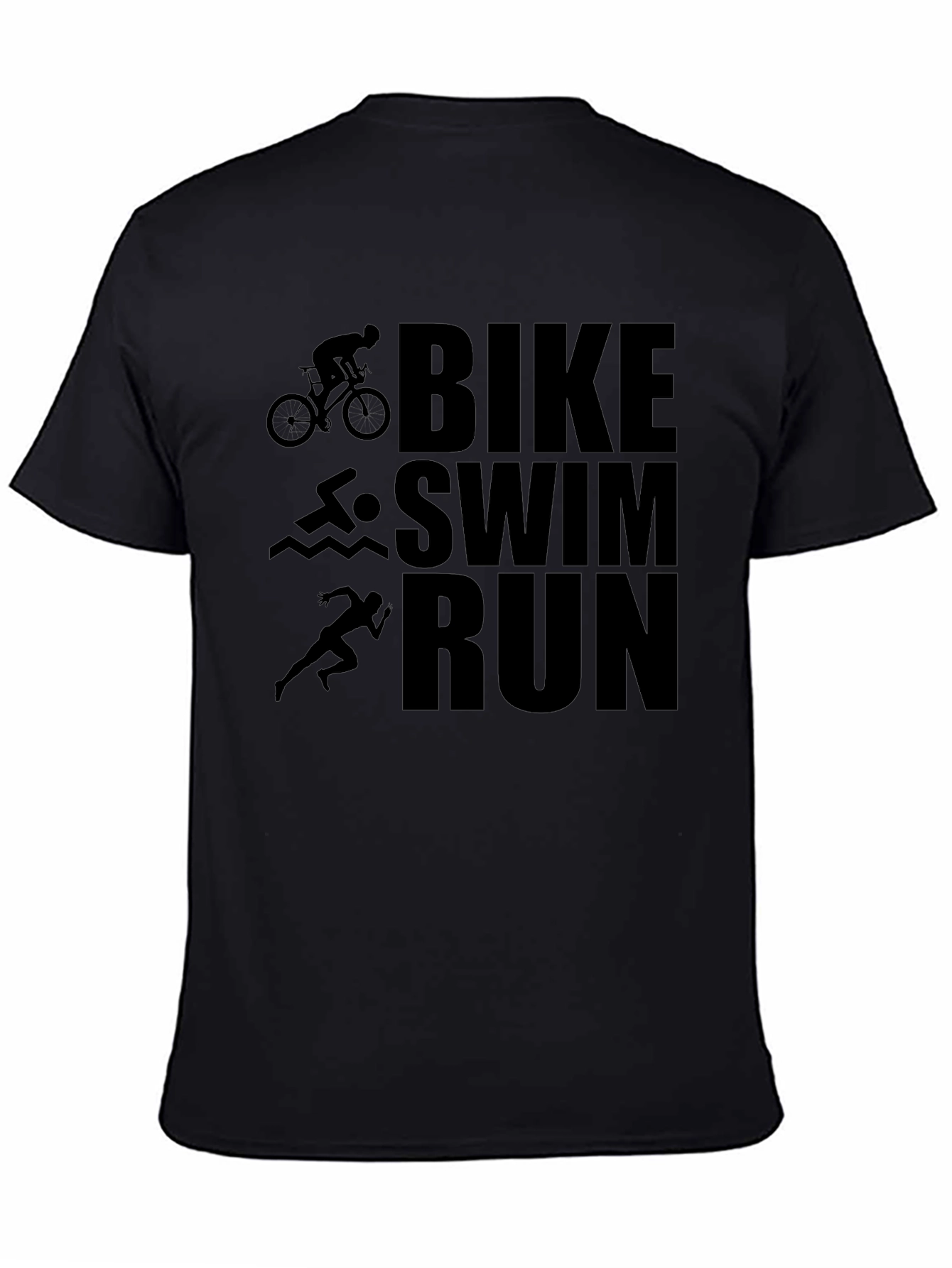 Triathlon Bike Swim Run Graphic Tee