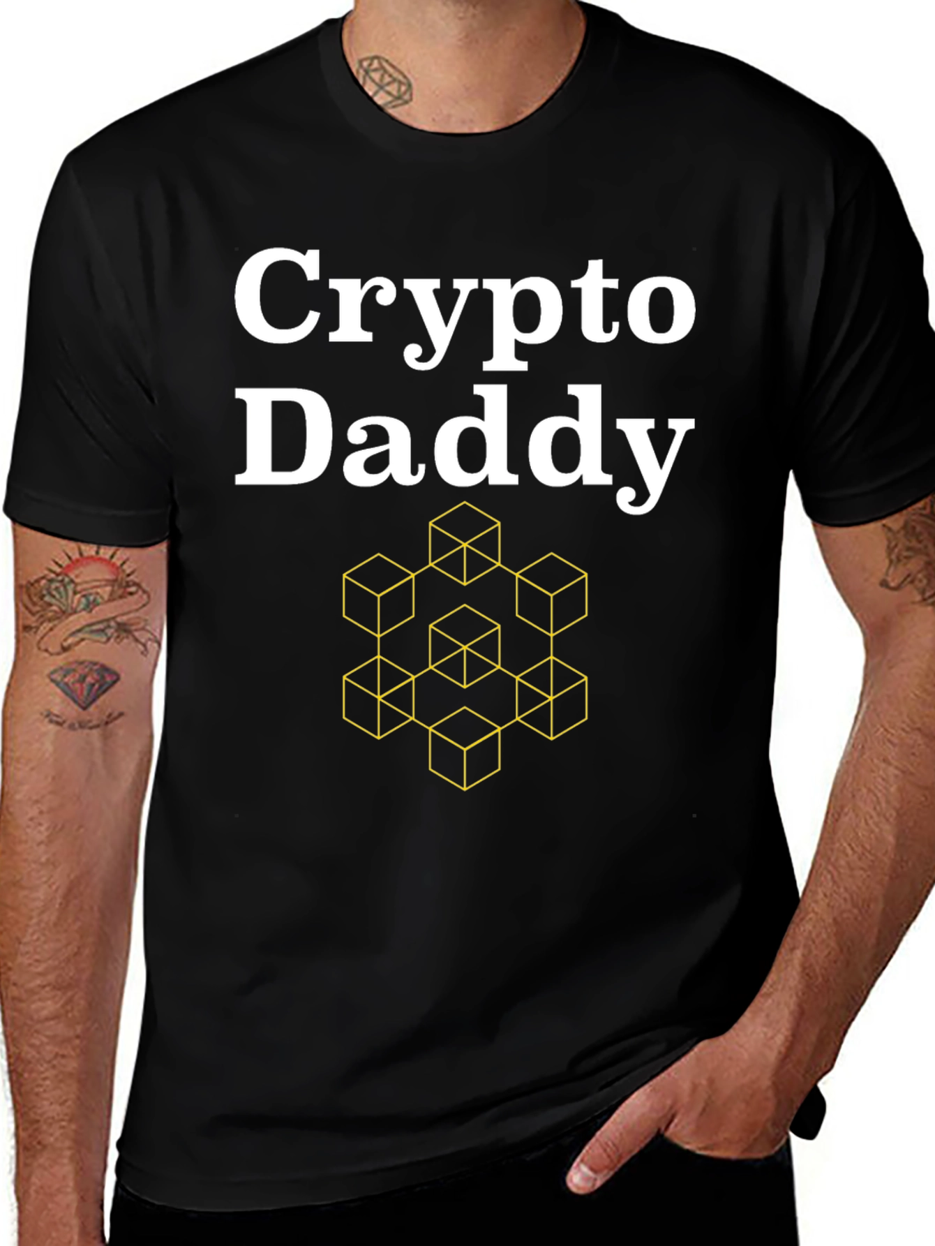 Crypto Daddy Graphic T-Shirt - Black
