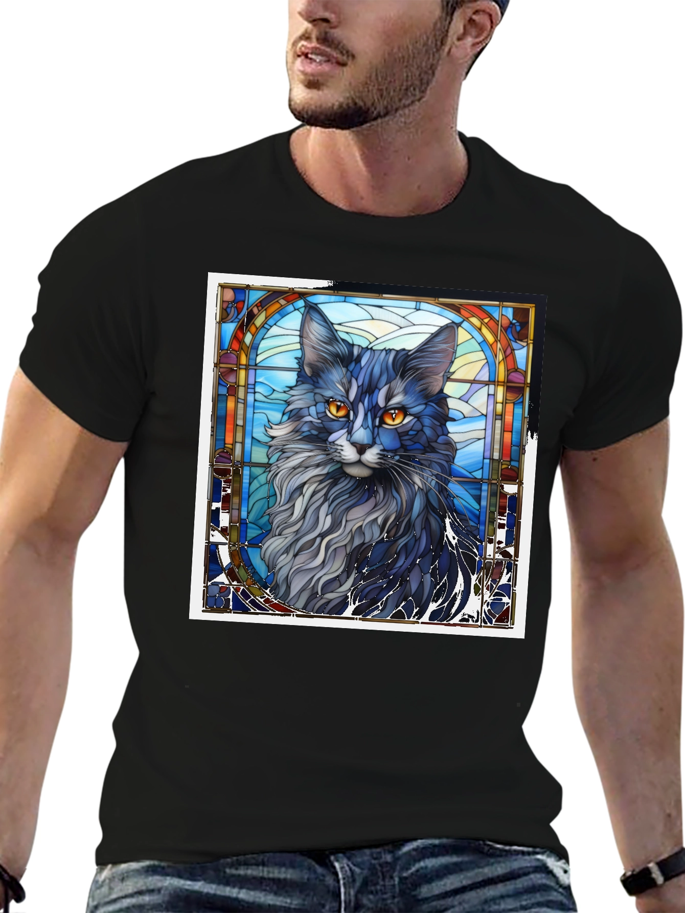 Stained Glass Cat T-Shirt