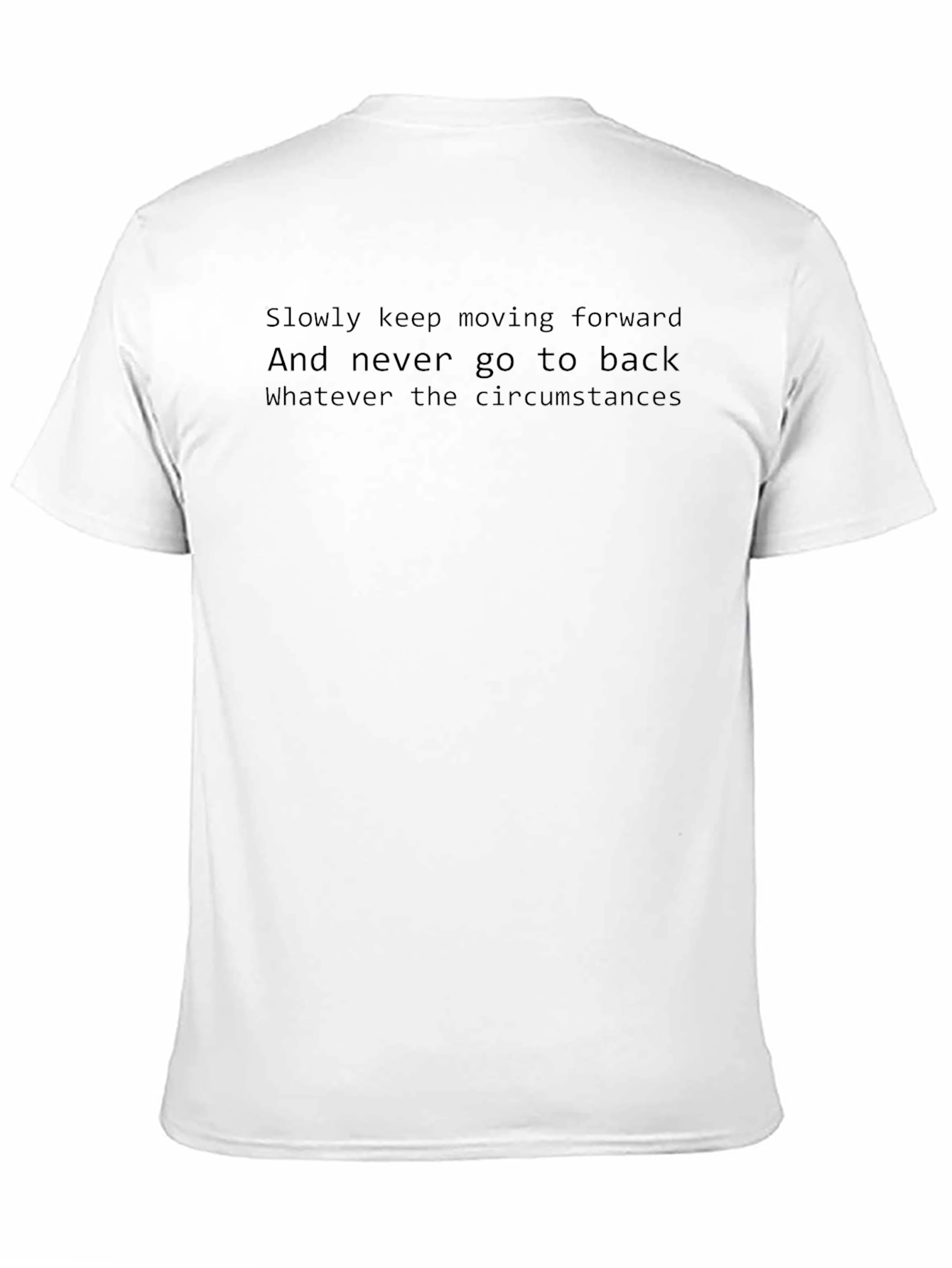 Motivational Black T-Shirt: Keep Moving Forward