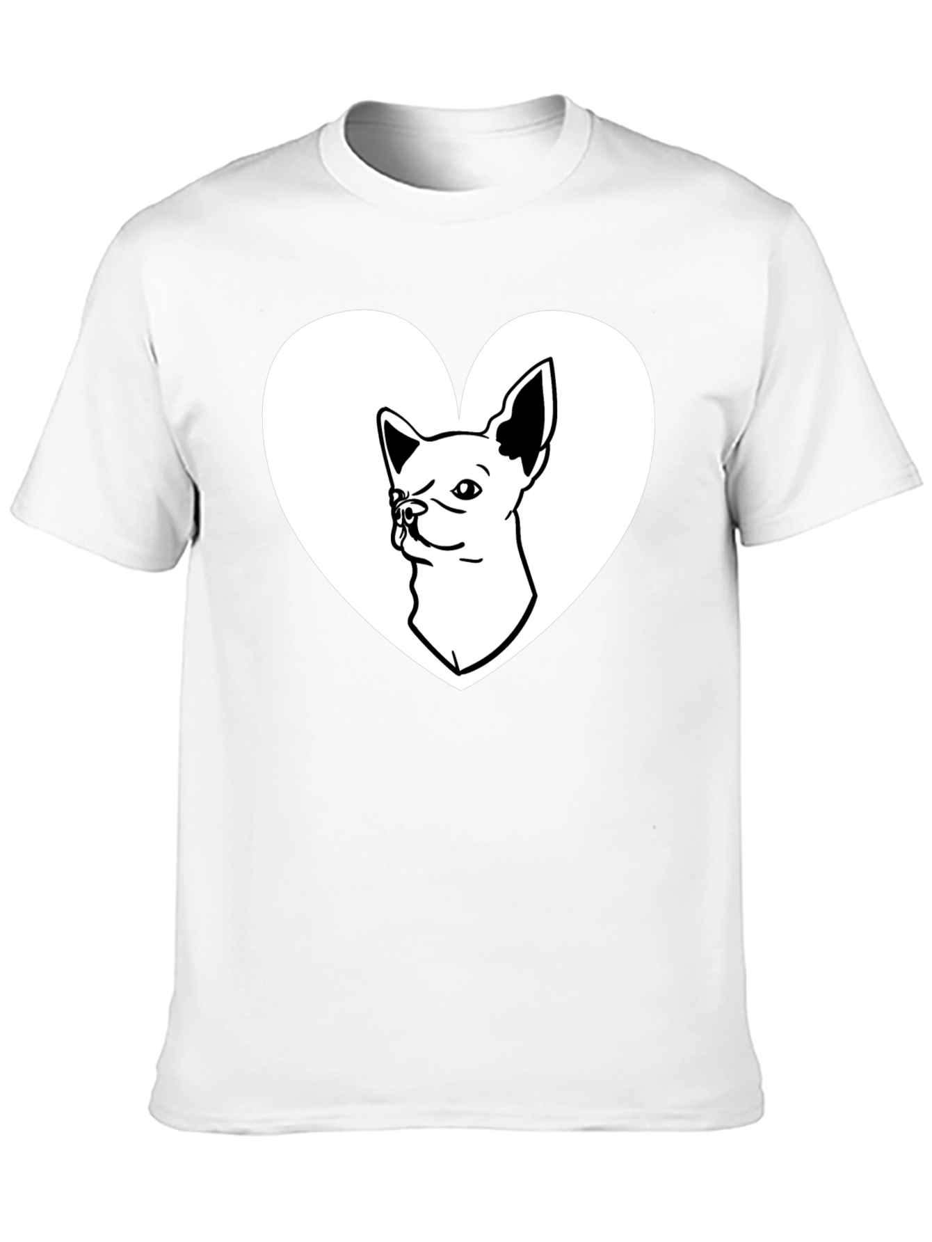 Chihuahua Heart Graphic Tee - Love My Dog Shirt