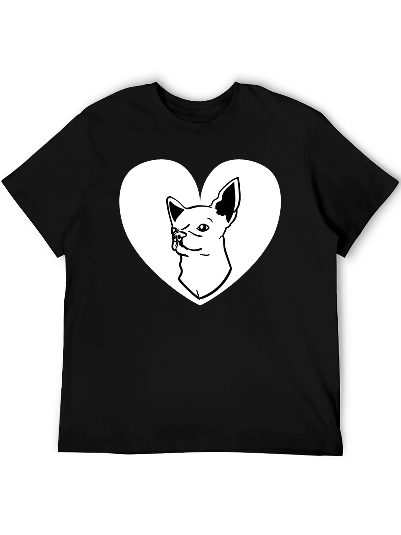 Chihuahua Heart Graphic Tee - Love My Dog Shirt