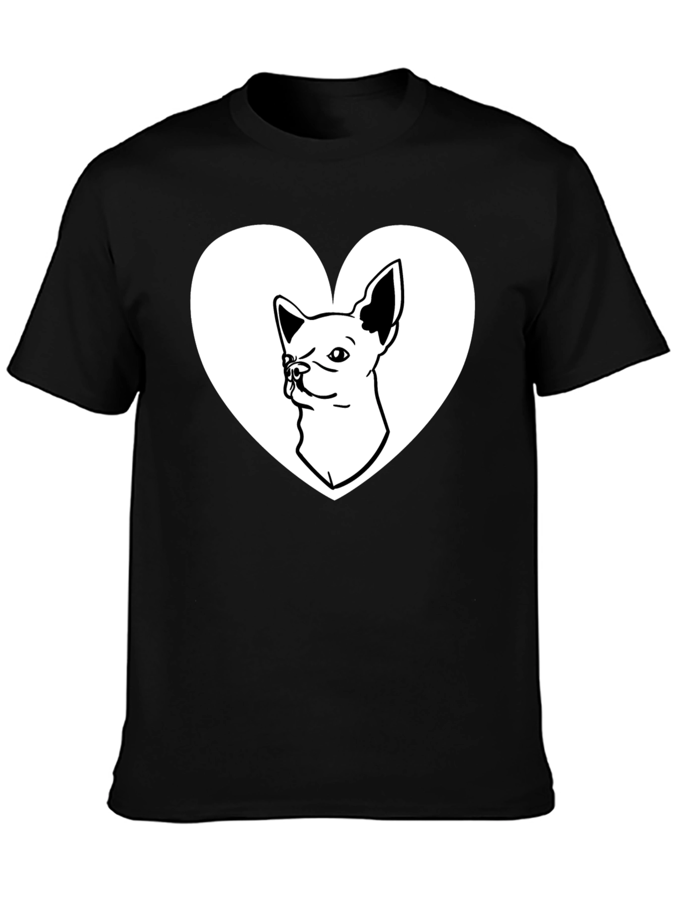 Chihuahua Heart Graphic Tee - Love My Dog Shirt