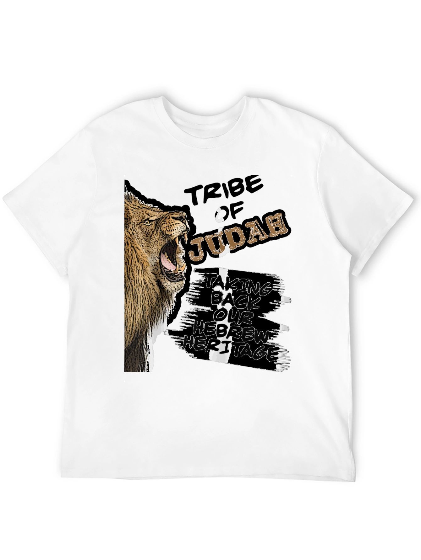 Tribe of Judah Lion Graphic Black T-Shirt