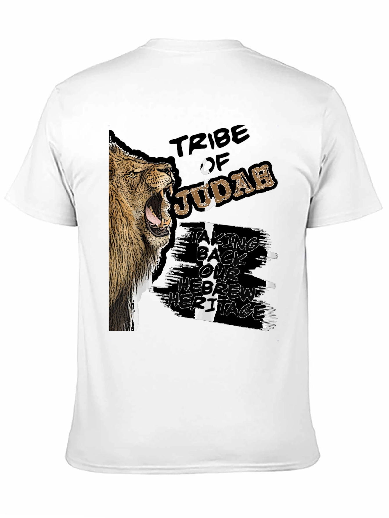 Tribe of Judah Lion Graphic Black T-Shirt