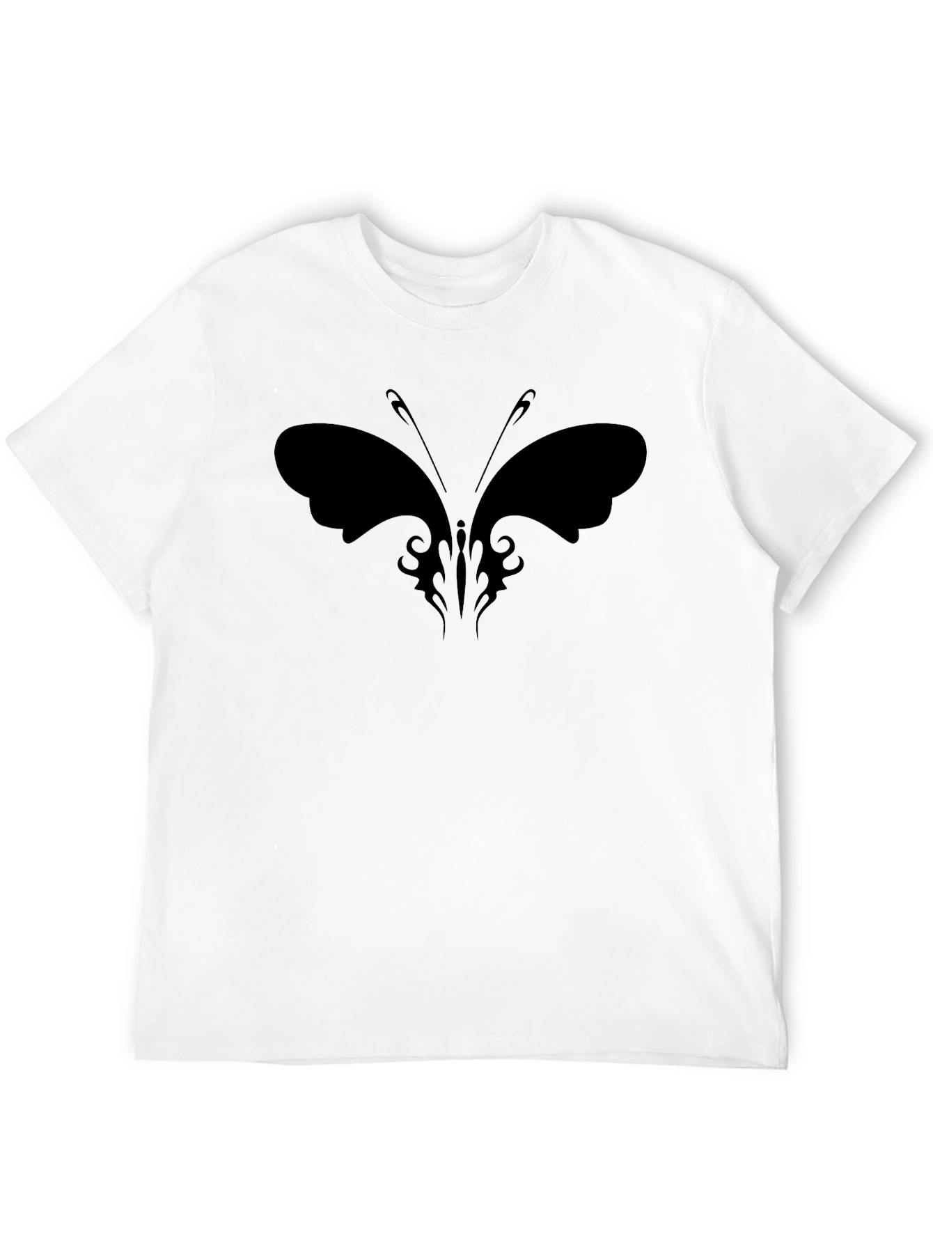 Butterfly Graphic Black Tee - Stylish & Unique