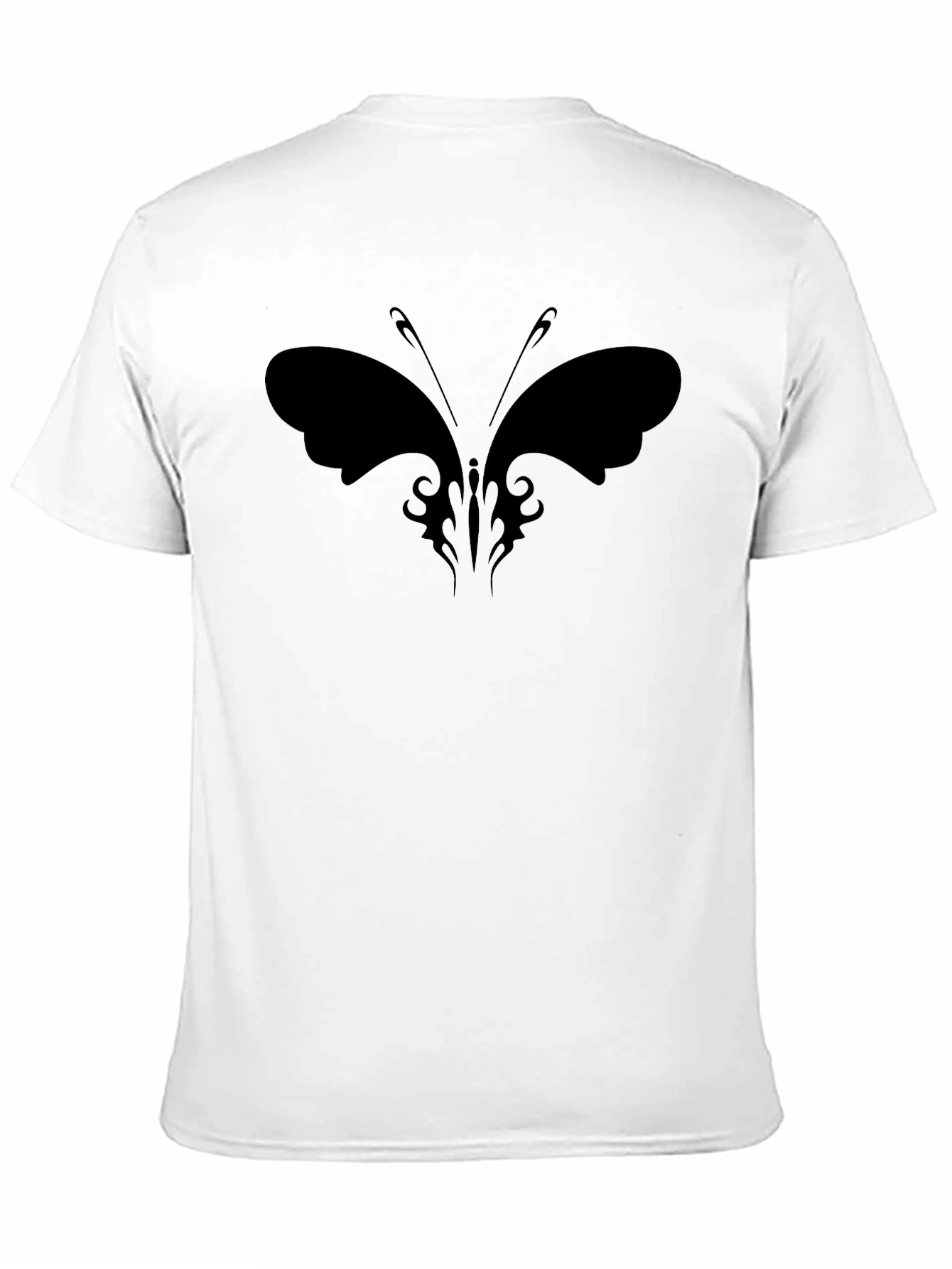 Butterfly Graphic Black Tee - Stylish & Unique