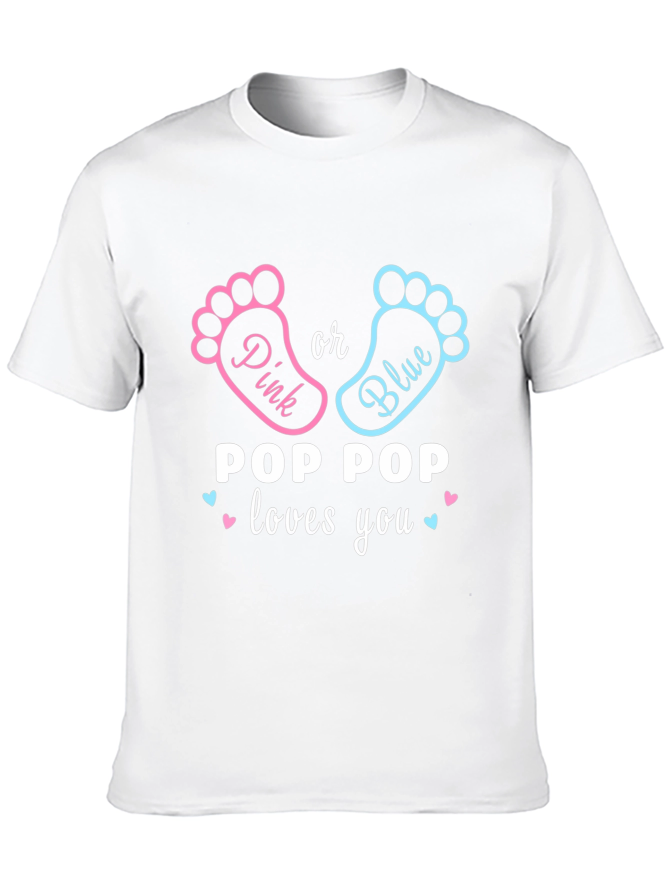 Pop Pop Loves You Gender Reveal T-Shirt