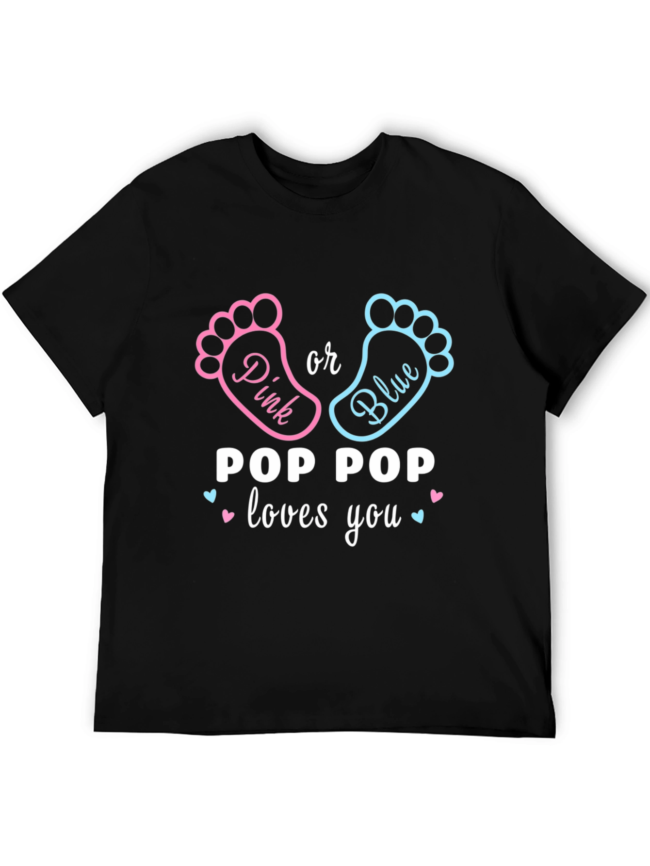 Pop Pop Loves You Gender Reveal T-Shirt
