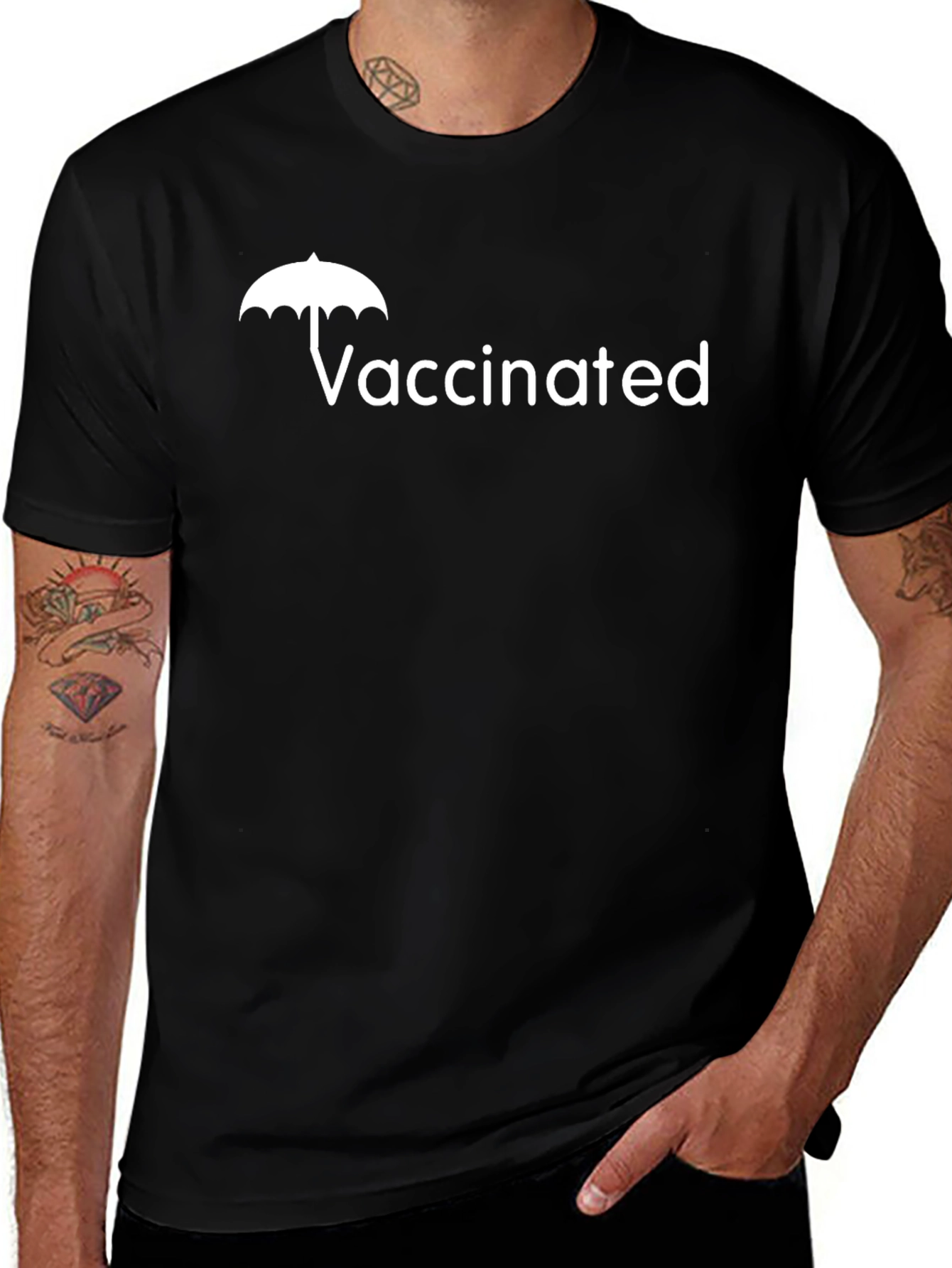Vaccinated Umbrella Tee - Protect Yourself & Others!