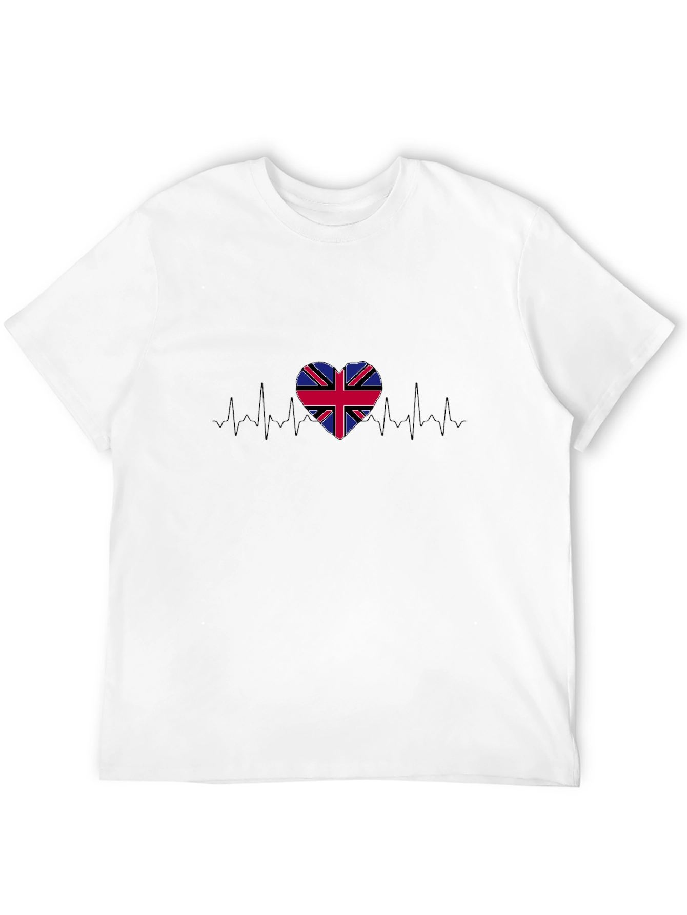Union Jack Heartbeat Graphic T-Shirt