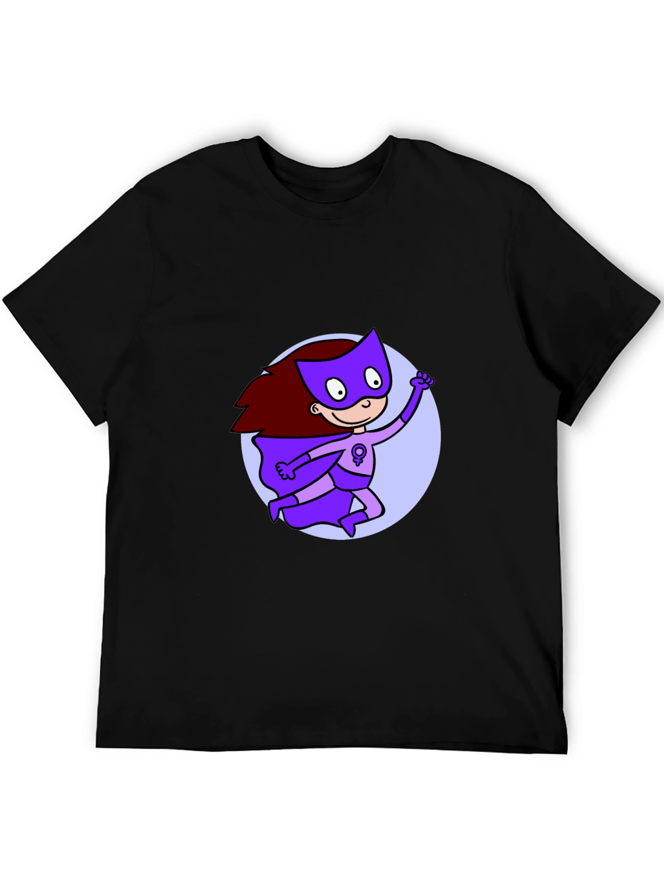 Feminist Super Hero Black T-Shirt