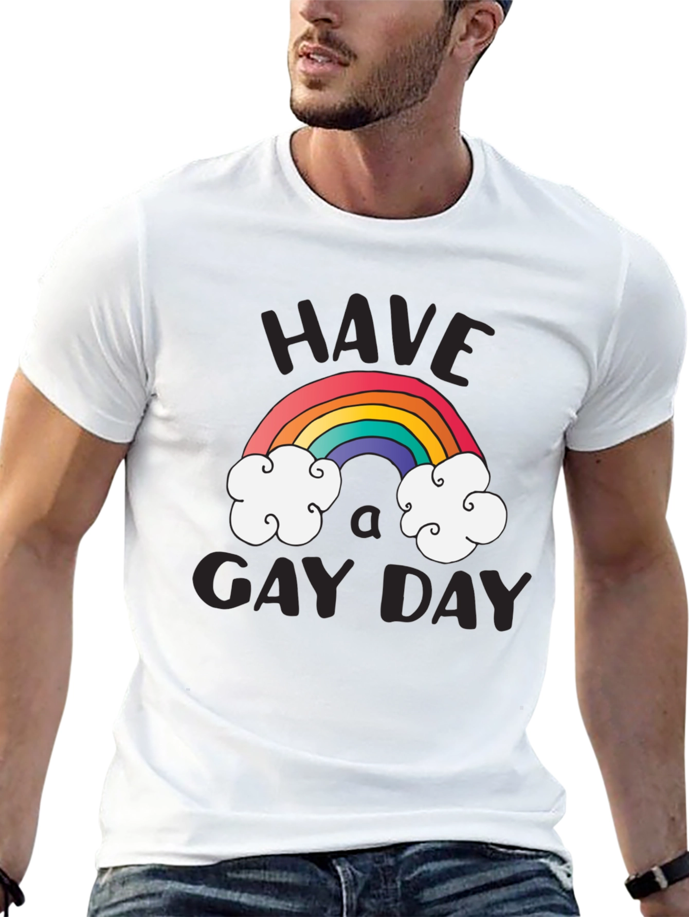Rainbow Have A Gay Day Graphic Tee