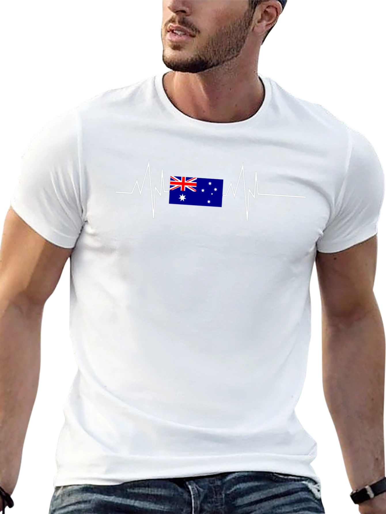 Australia Flag Heartbeat T-Shirt
