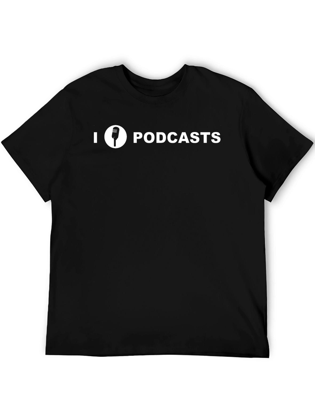 I Heart Podcasts Black Graphic T-Shirt