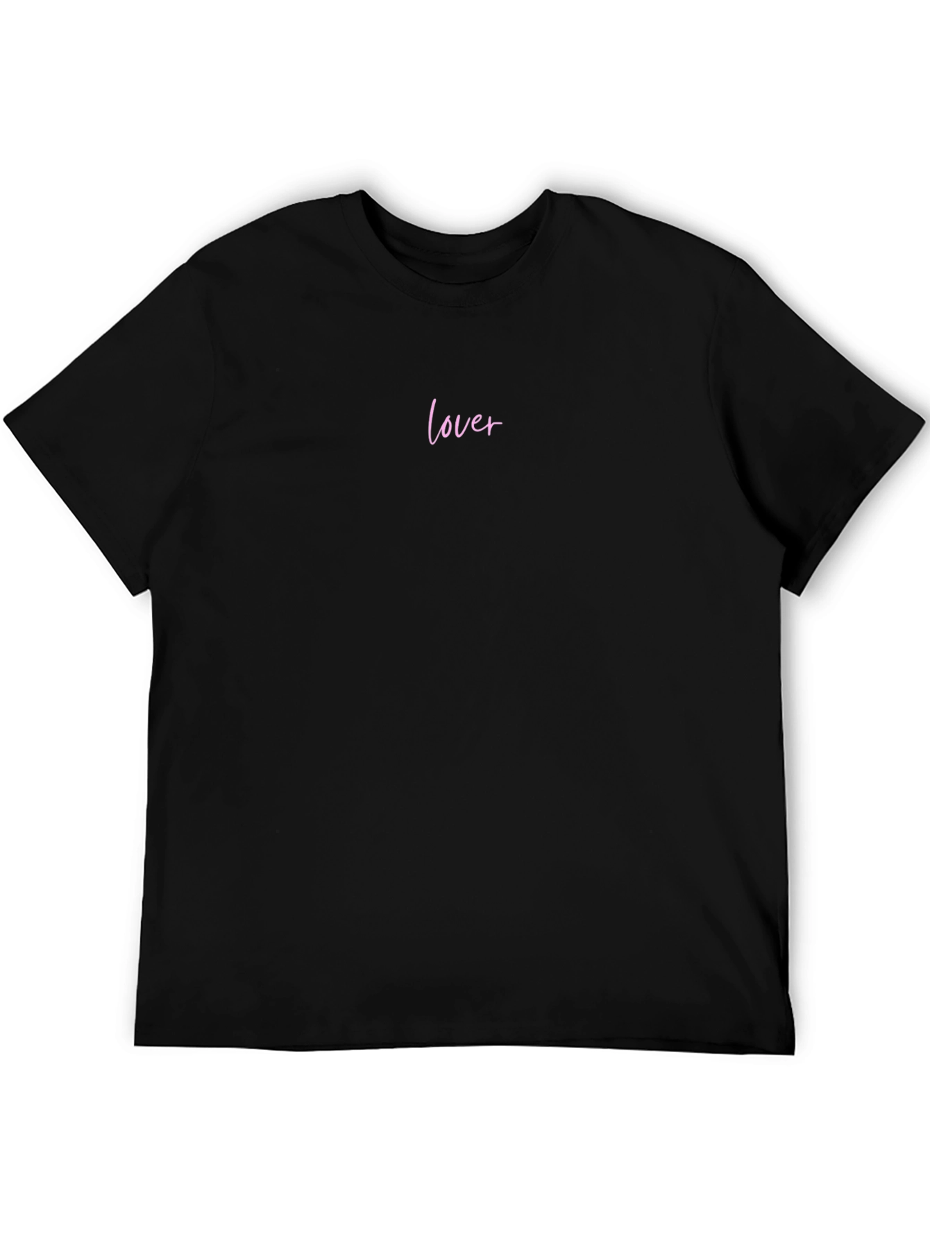 Lover Script Black T-Shirt - Soft Casual Tee
