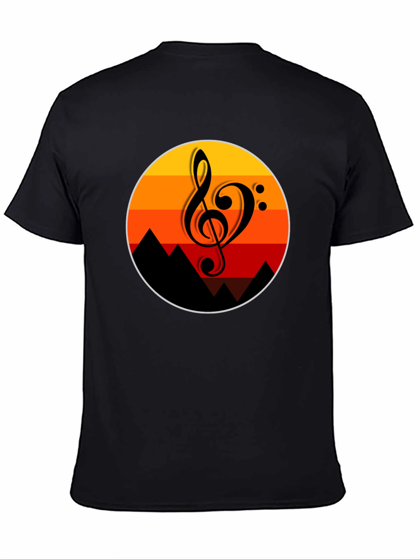 Sunset Music Note Graphic T-Shirt