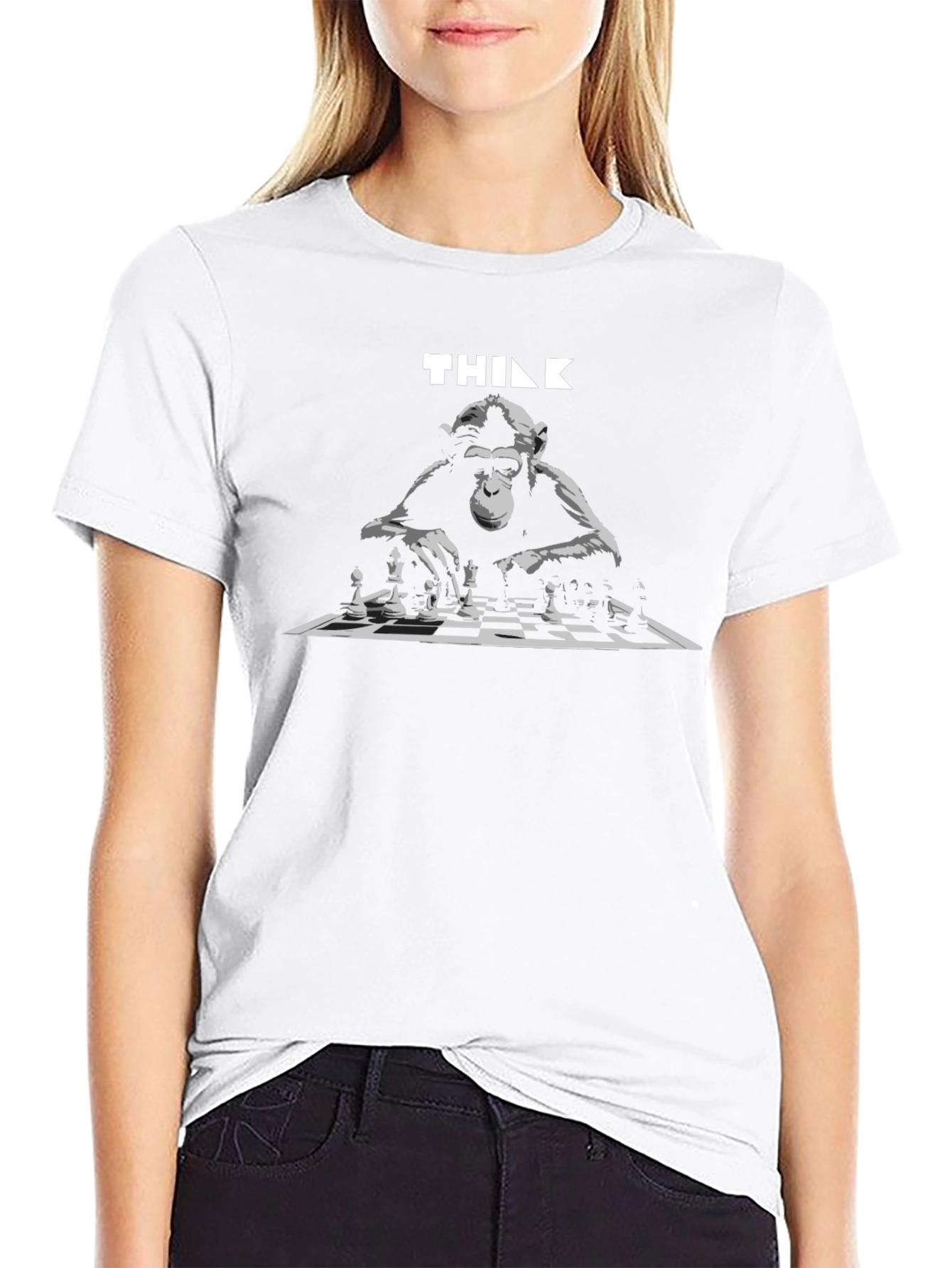 Think Monkey Chess T-Shirt