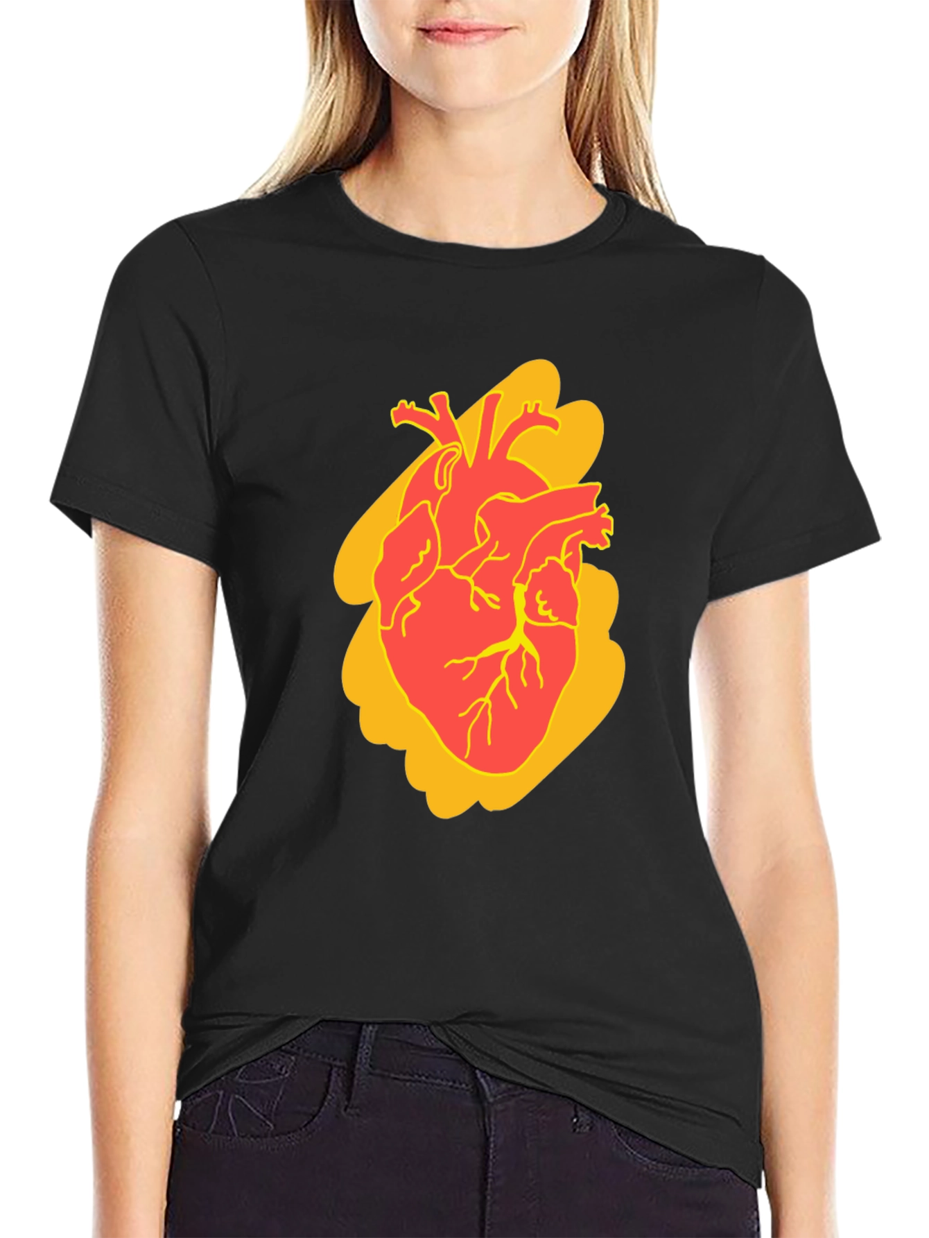 Anatomical Heart Graphic Tee - Bold Style