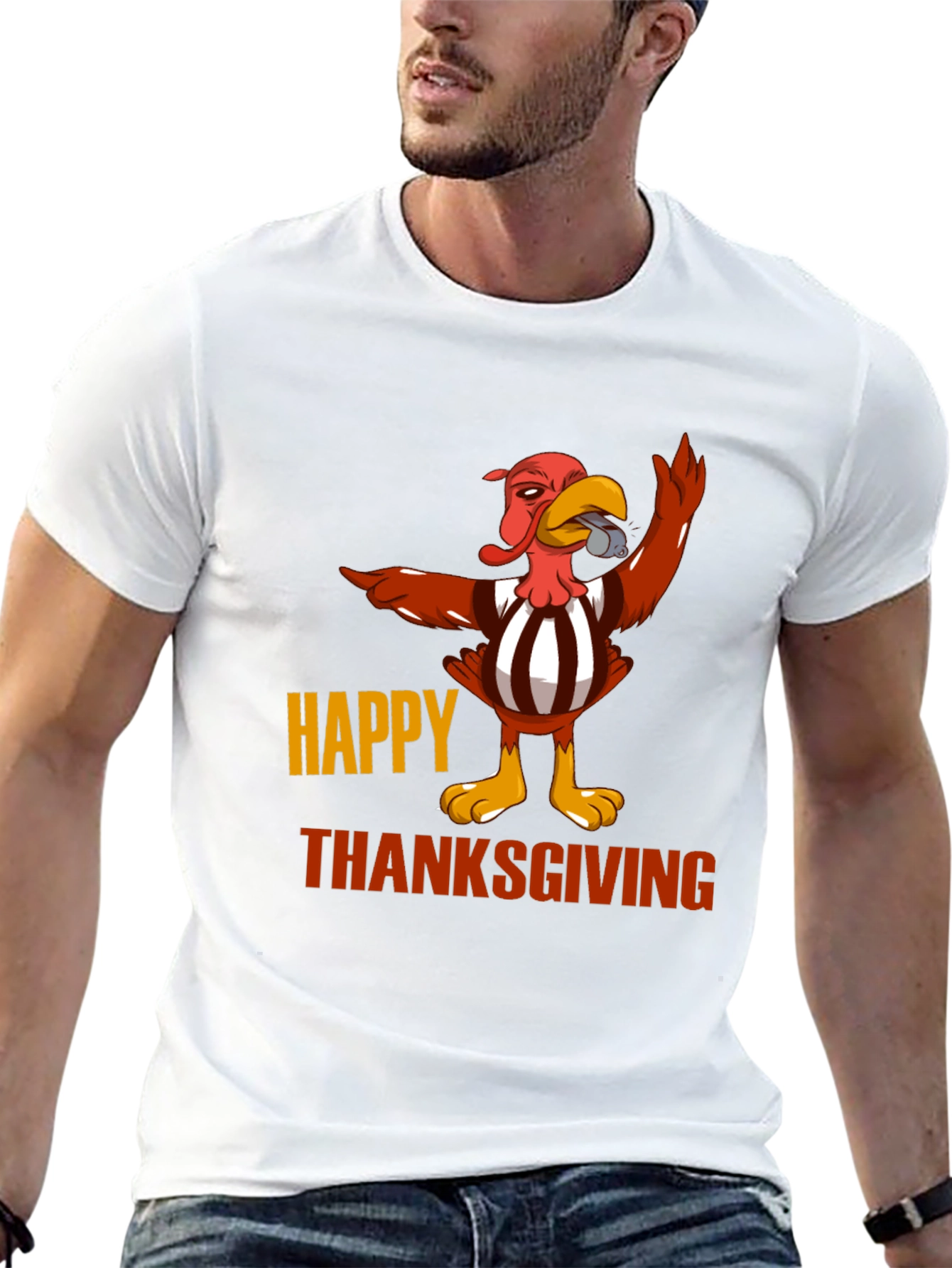 Funny Thanksgiving Turkey Referee T-Shirt