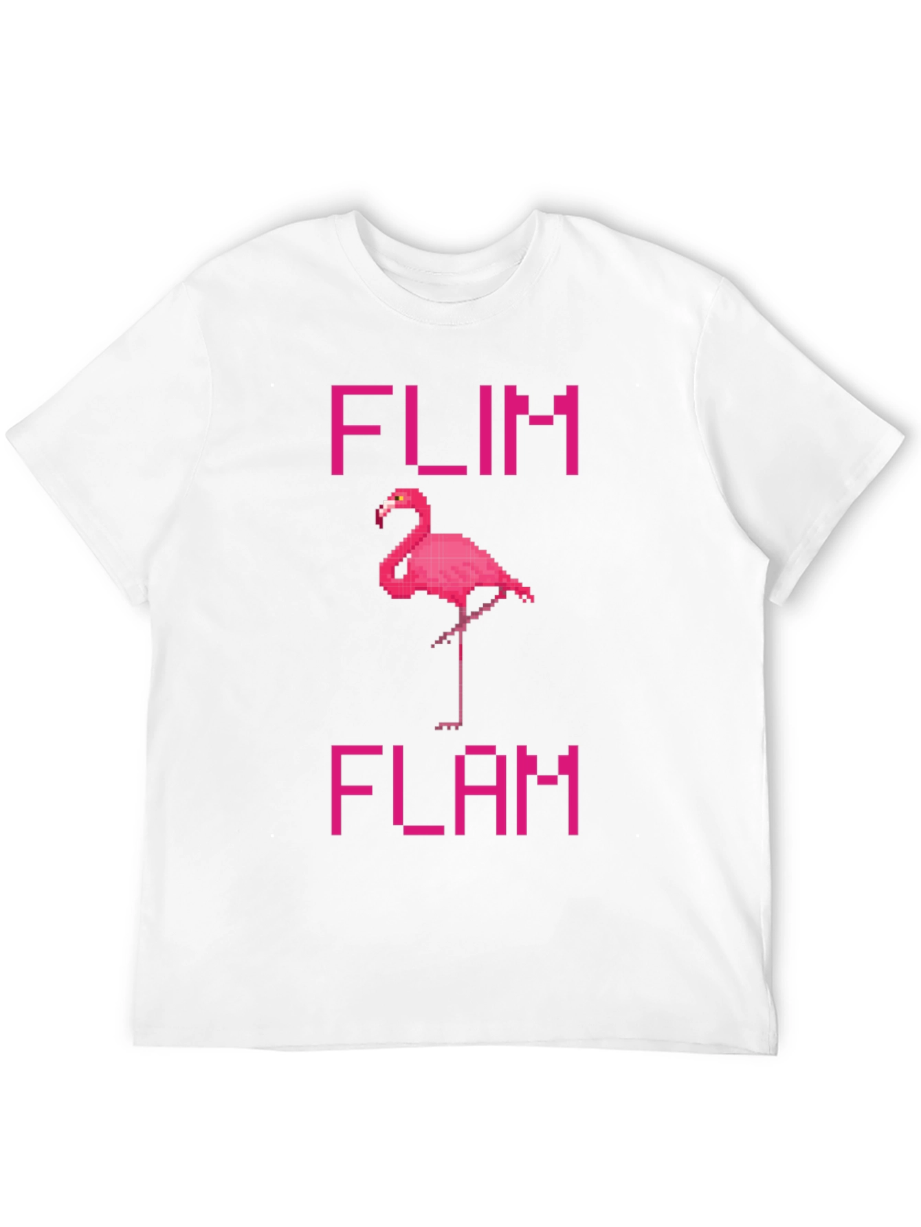 Pixel Flamingo T-Shirt - Flim Flam Fun!