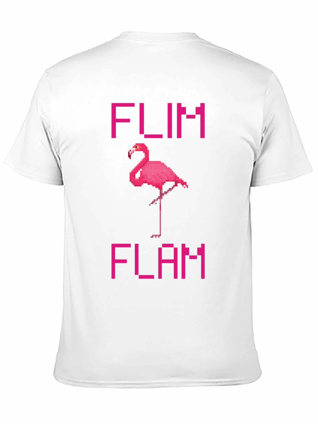 Pixel Flamingo T-Shirt - Flim Flam Fun!