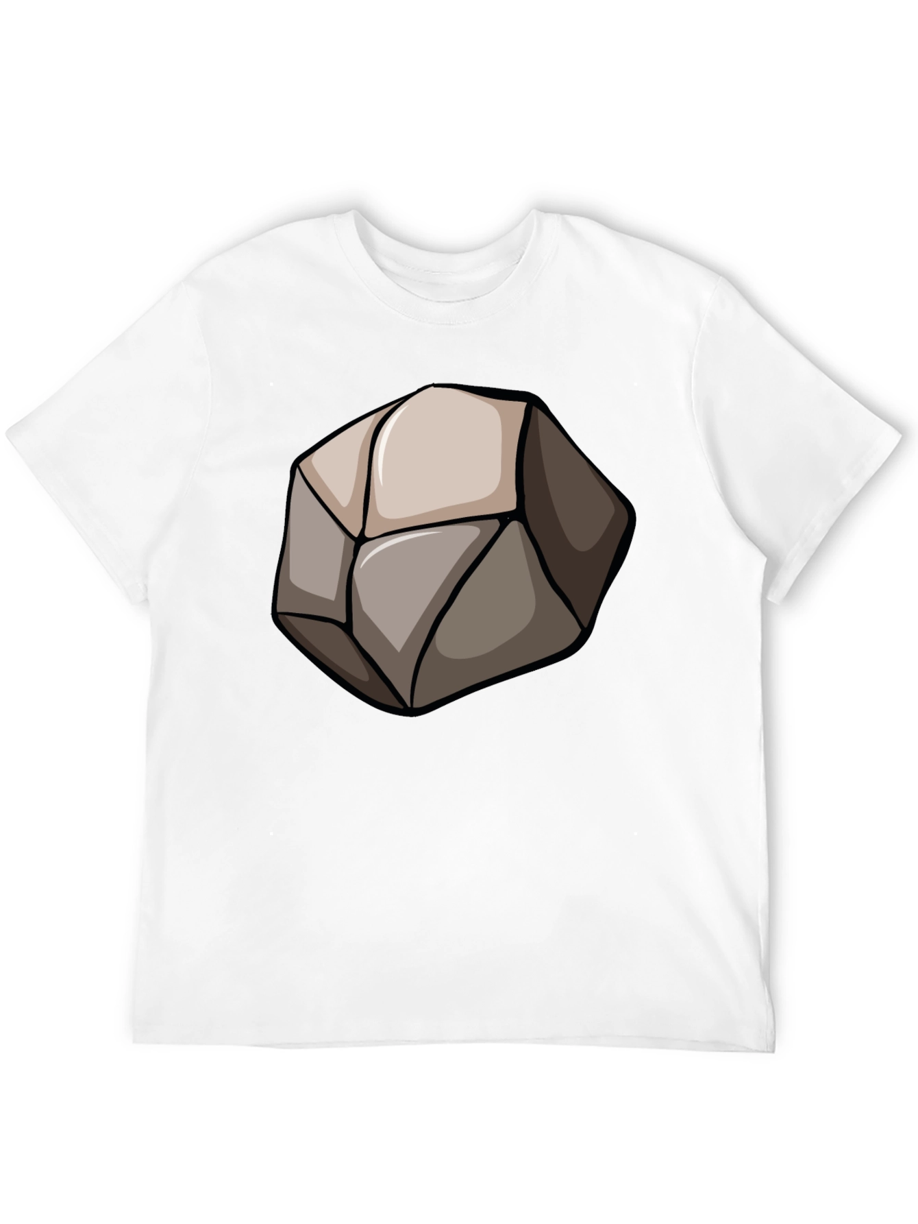 Stone Graphic Black T-Shirt - Unique Design