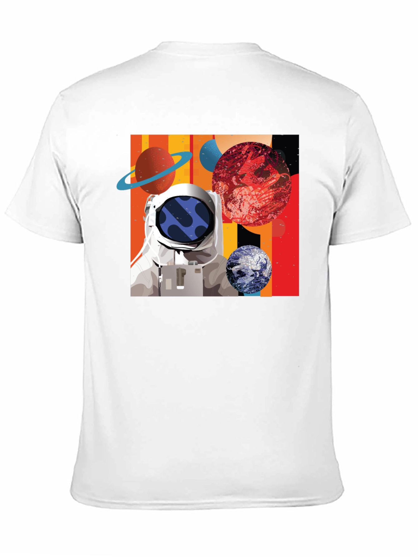 Astronaut Space Graphic Black T-Shirt