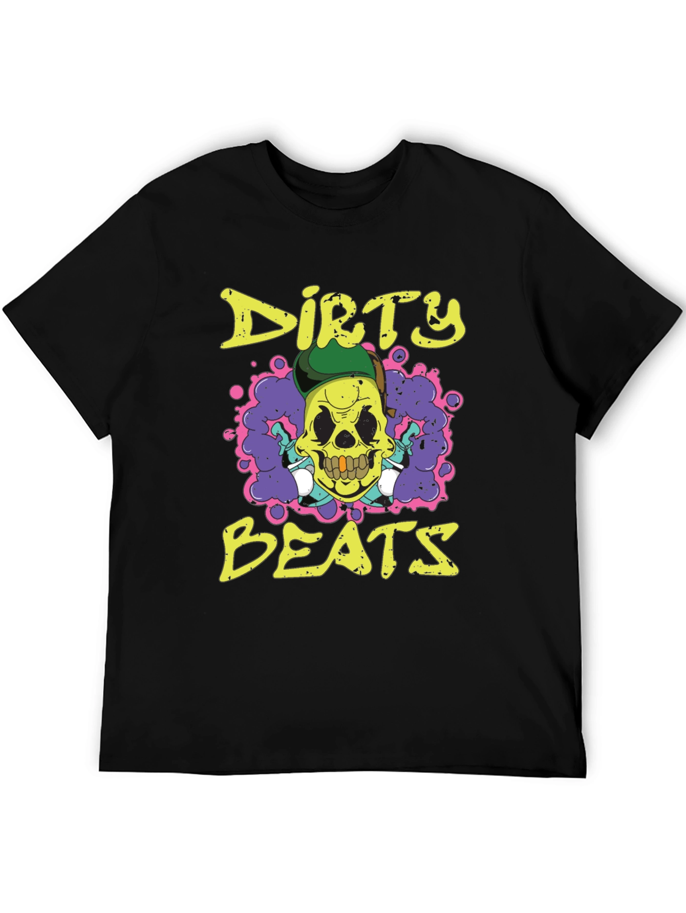 Dirty Beats Skull Graphic T-Shirt