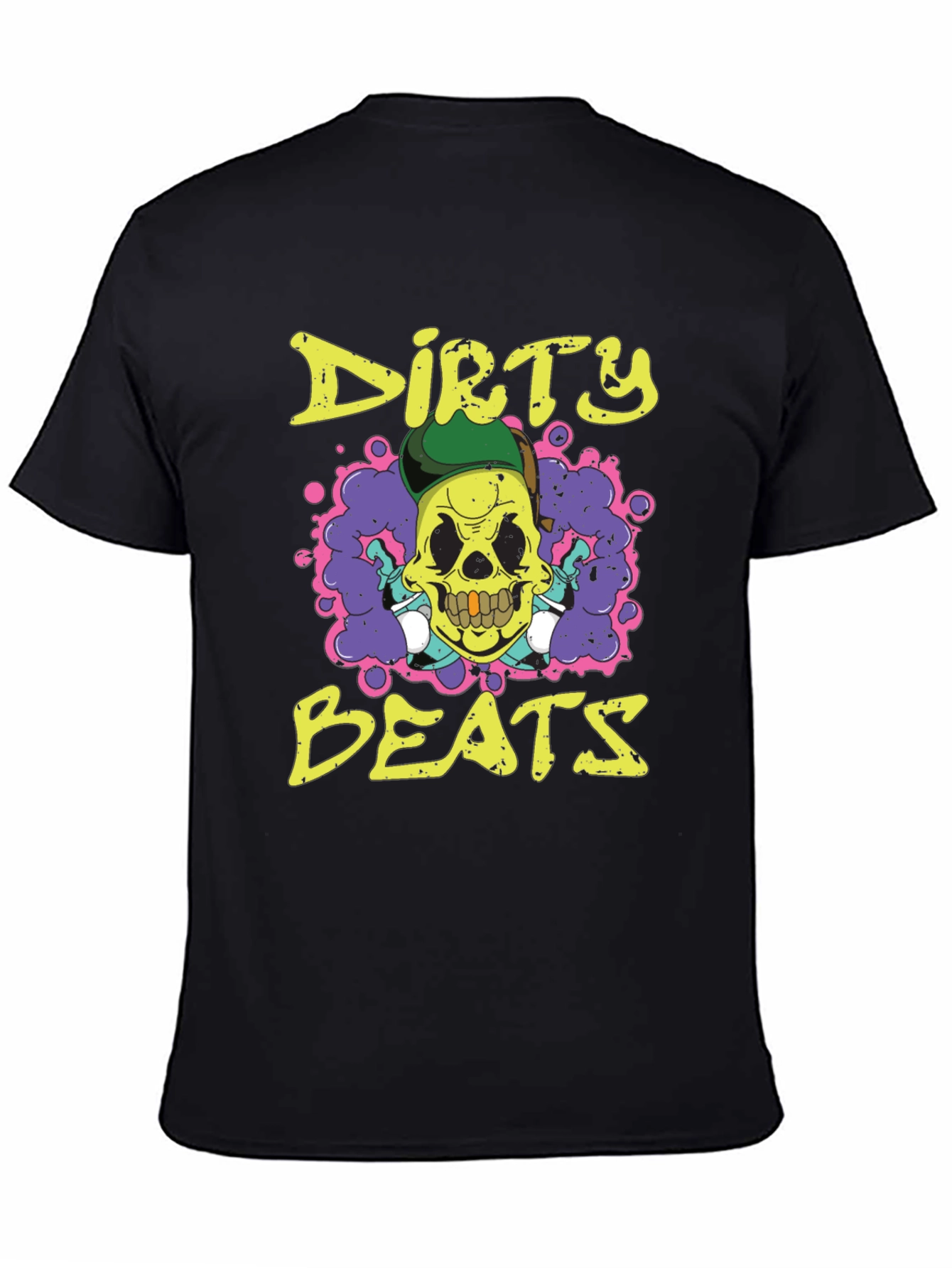 Dirty Beats Skull Graphic T-Shirt