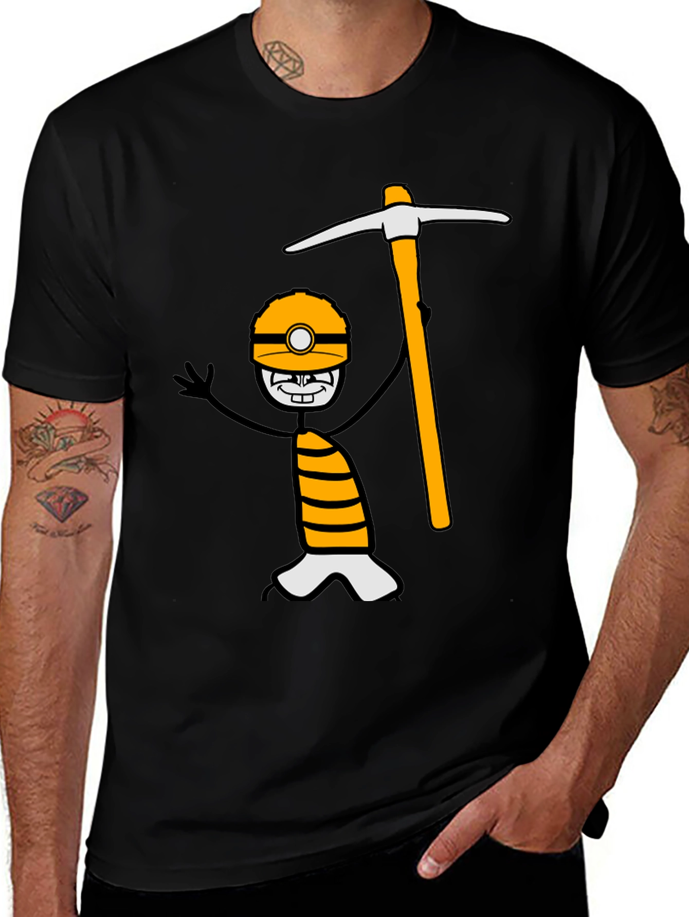 Miner Cartoon Graphic Tee