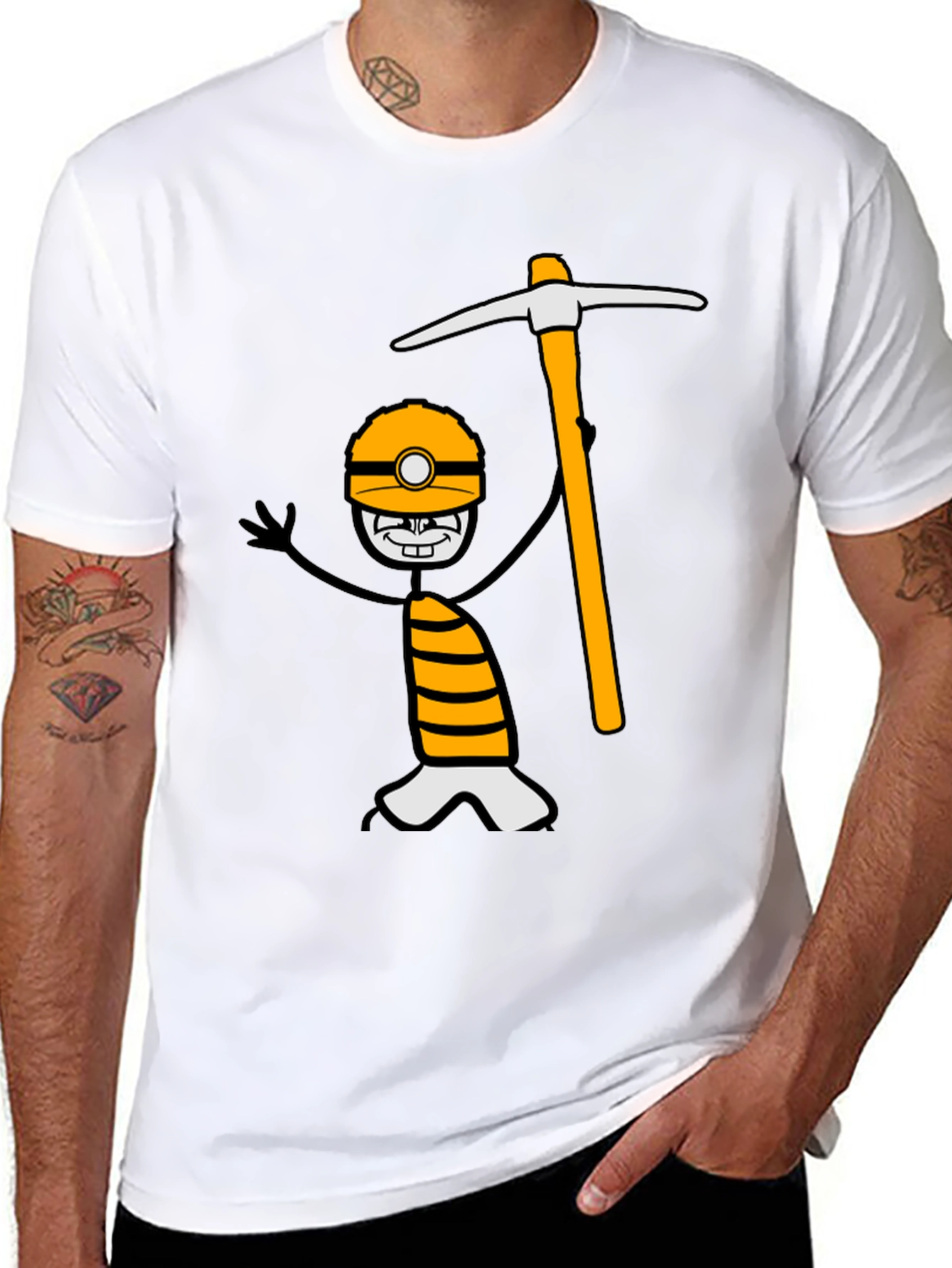 Miner Cartoon Graphic Tee