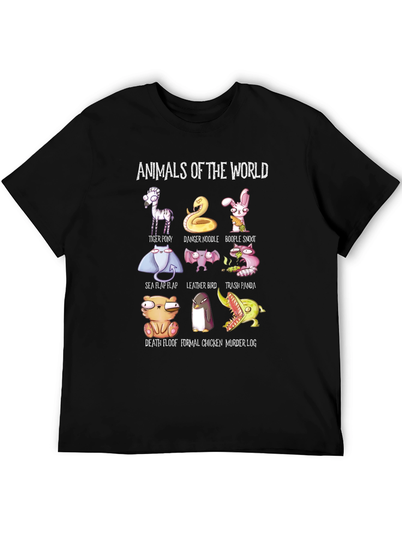 Animals of the World T-Shirt Funny Graphic Tee