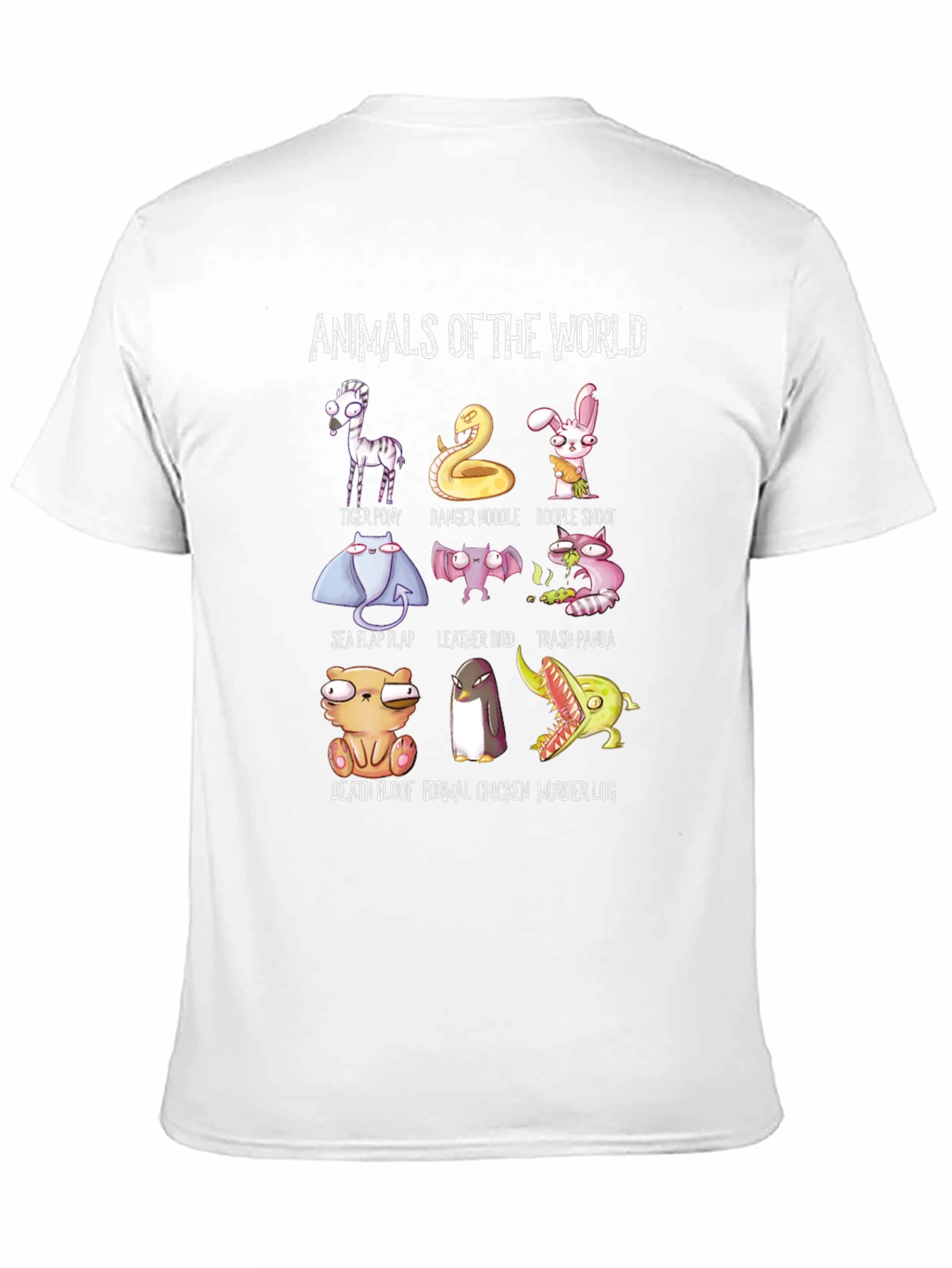 Animals of the World T-Shirt Funny Graphic Tee