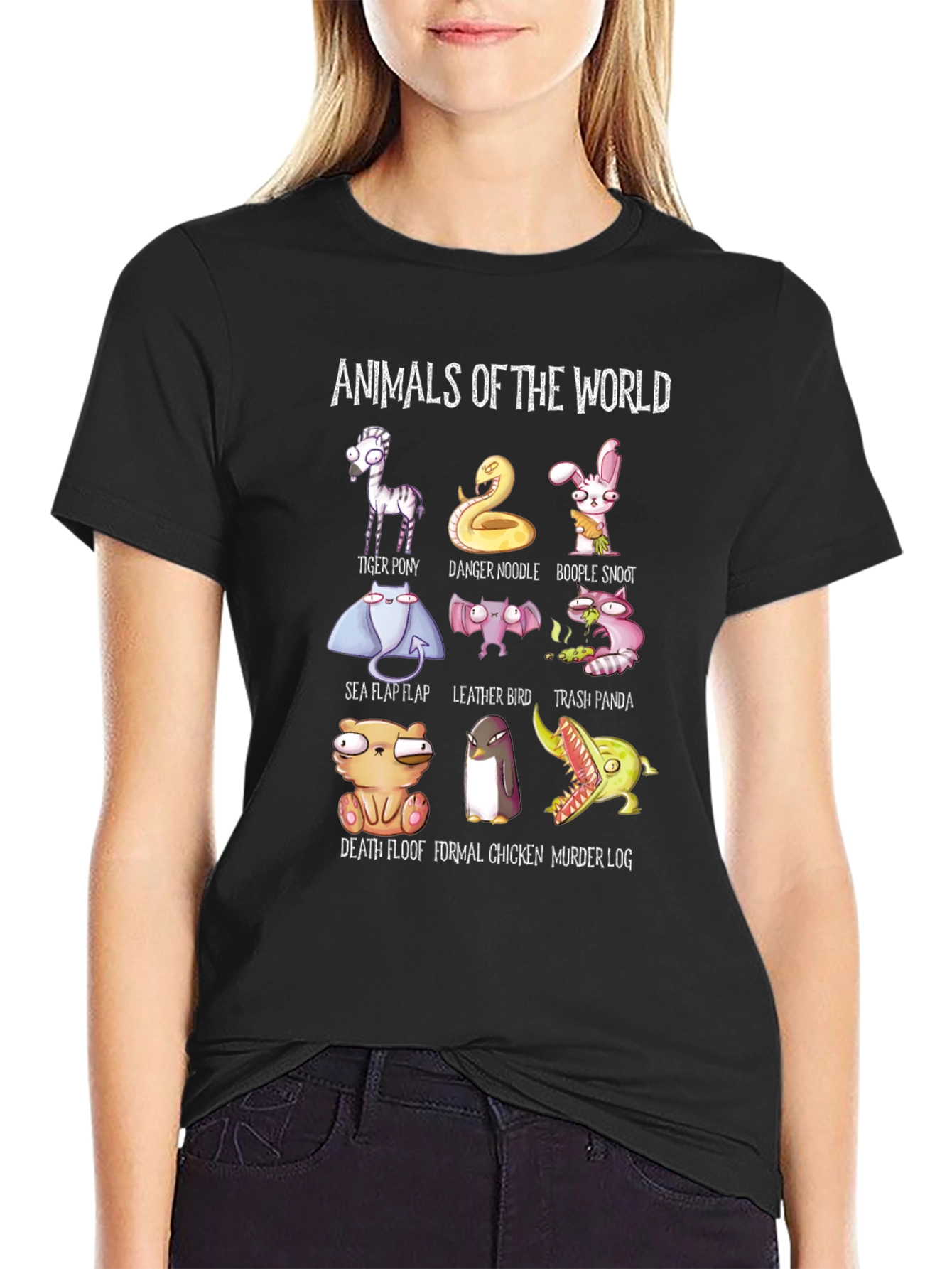 Animals of the World T-Shirt Funny Graphic Tee