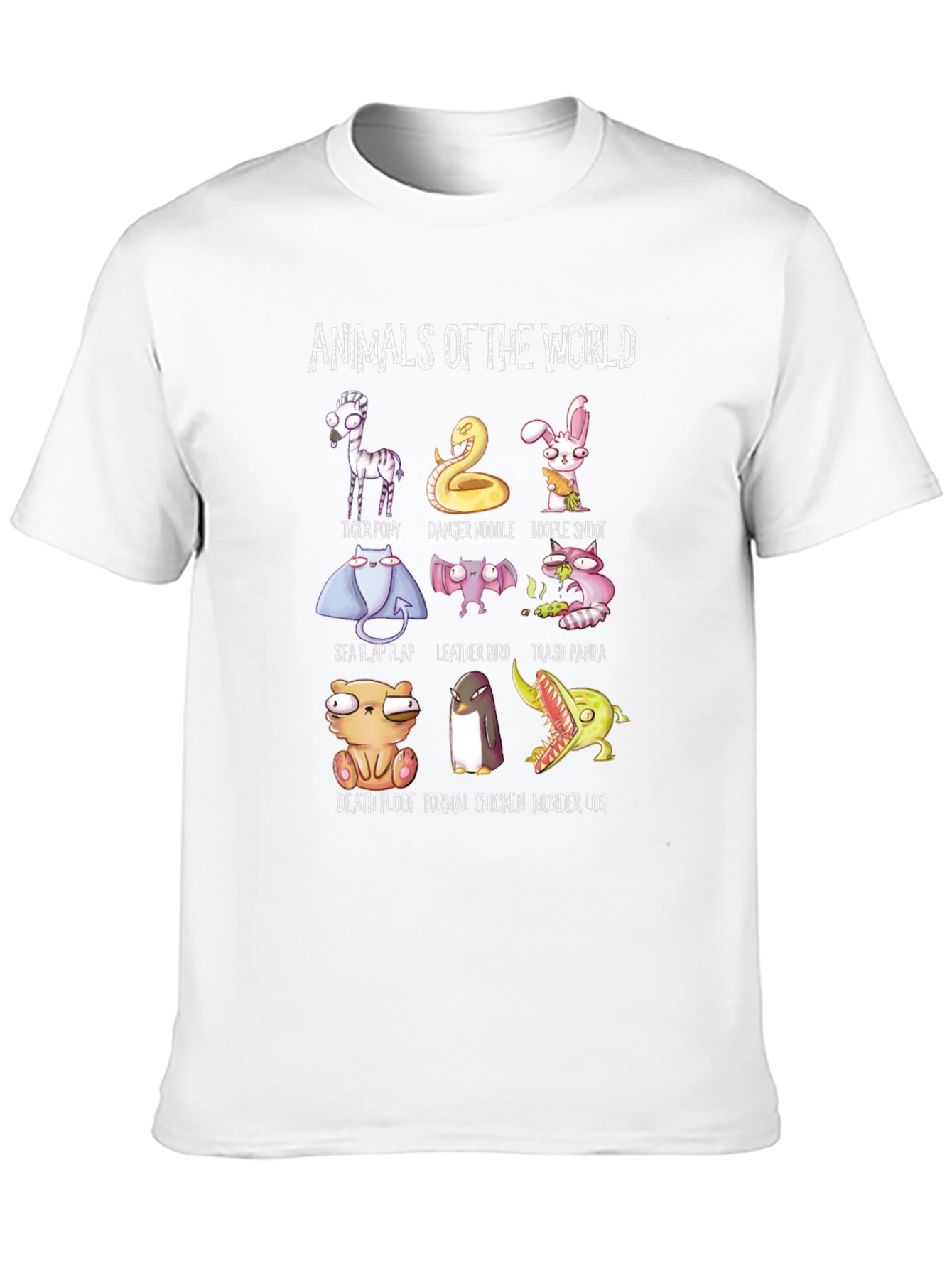 Animals of the World T-Shirt Funny Graphic Tee