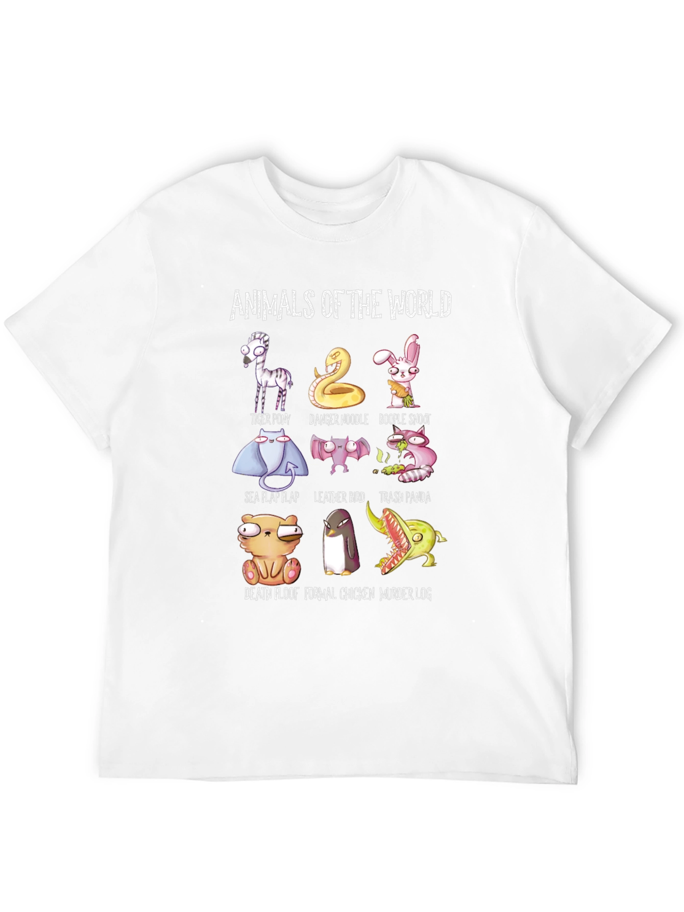 Animals of the World T-Shirt Funny Graphic Tee