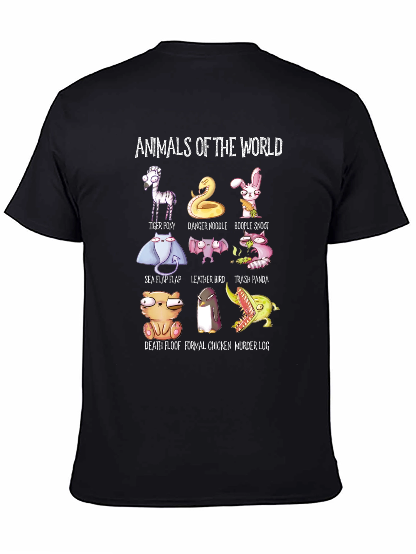 Animals of the World T-Shirt Funny Graphic Tee
