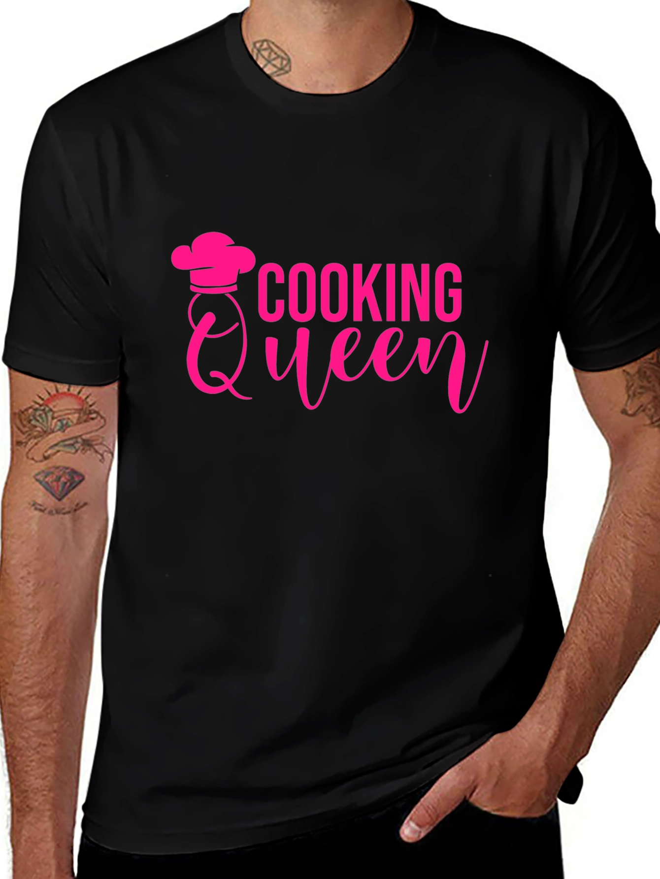 Cooking Queen Graphic Tee - Chef Hat Design