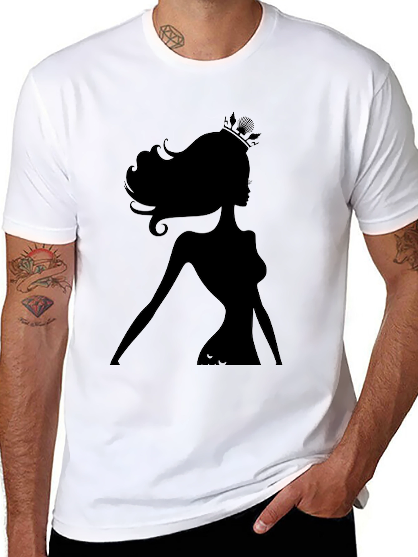 Silhouette Queen Graphic Tee - Black