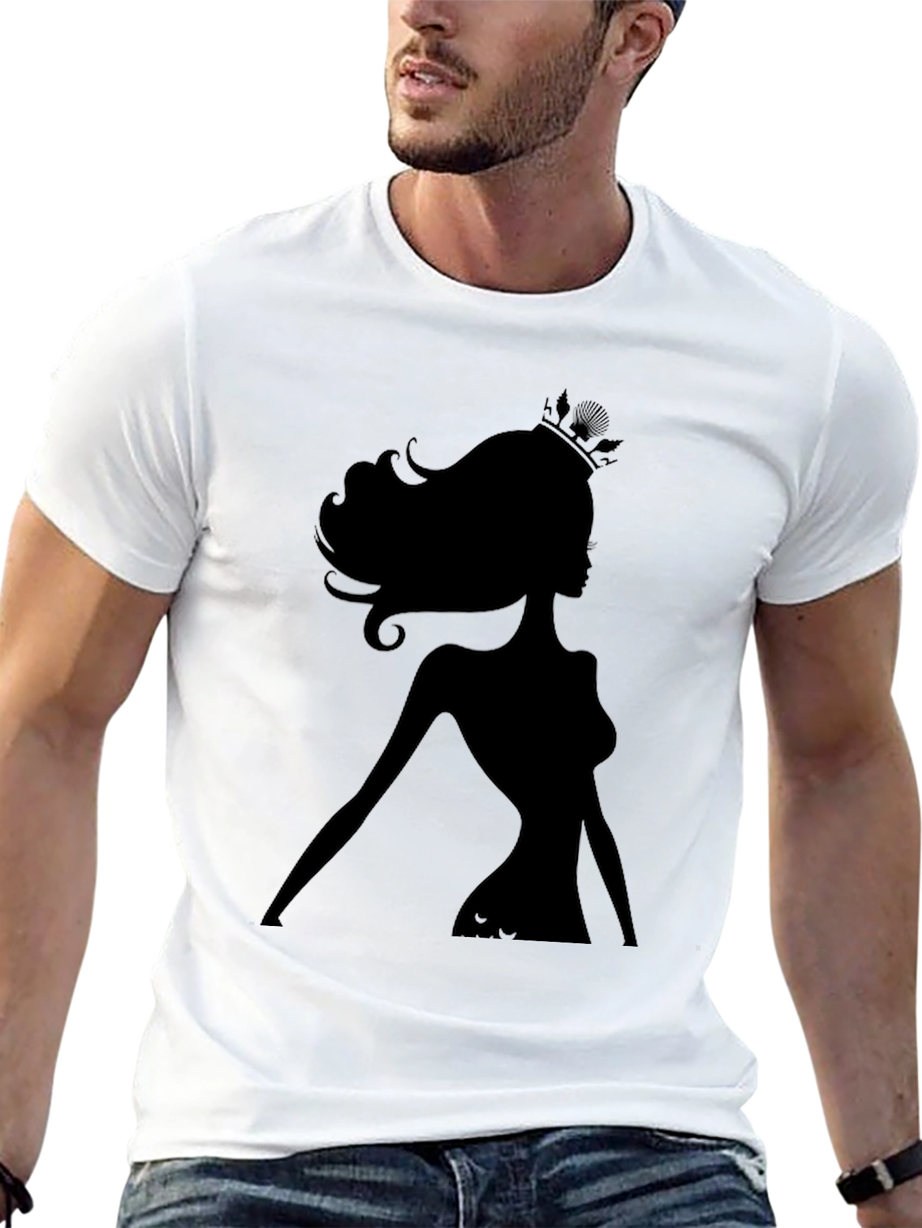 Silhouette Queen Graphic Tee - Black