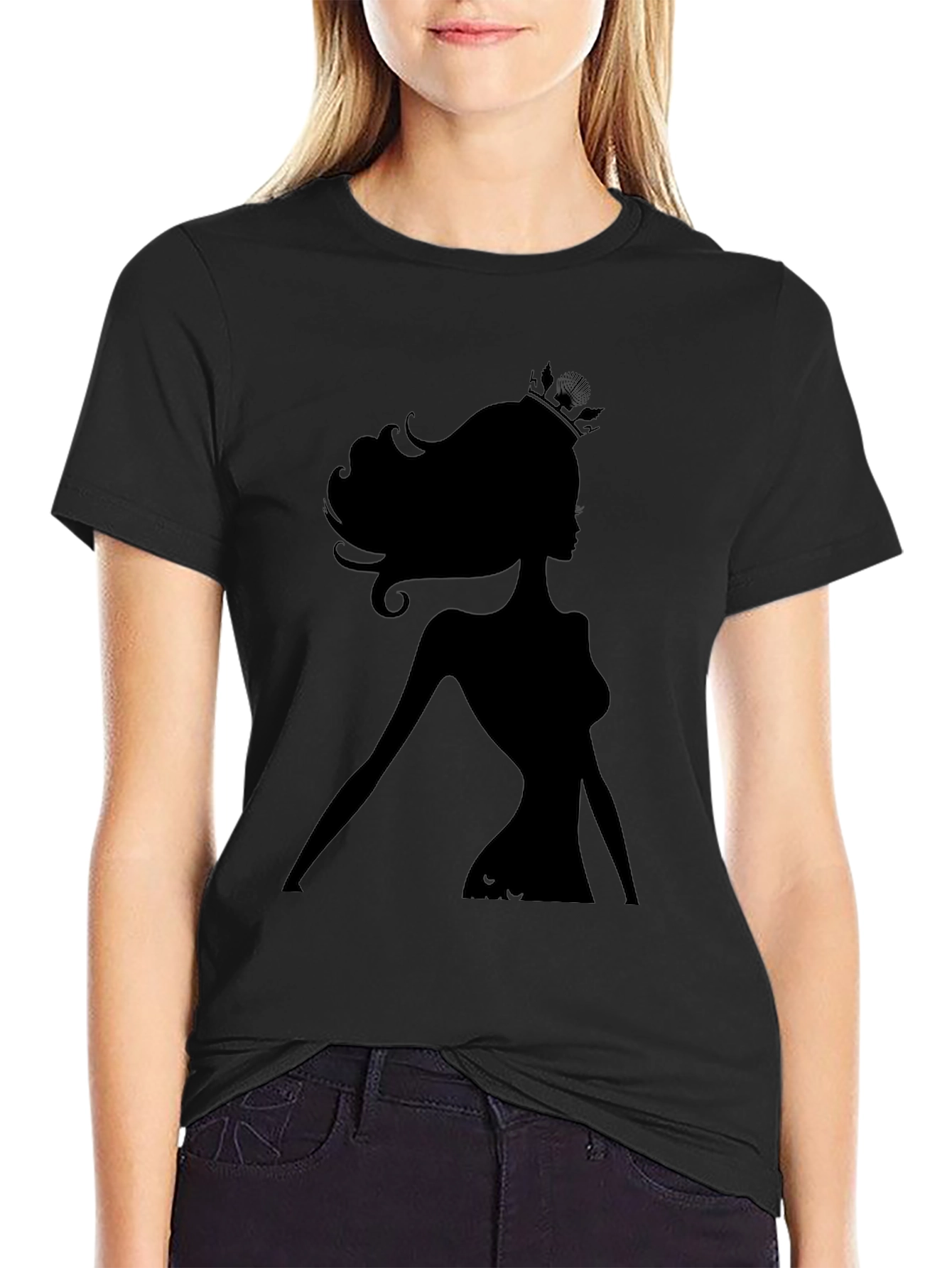 Silhouette Queen Graphic Tee - Black