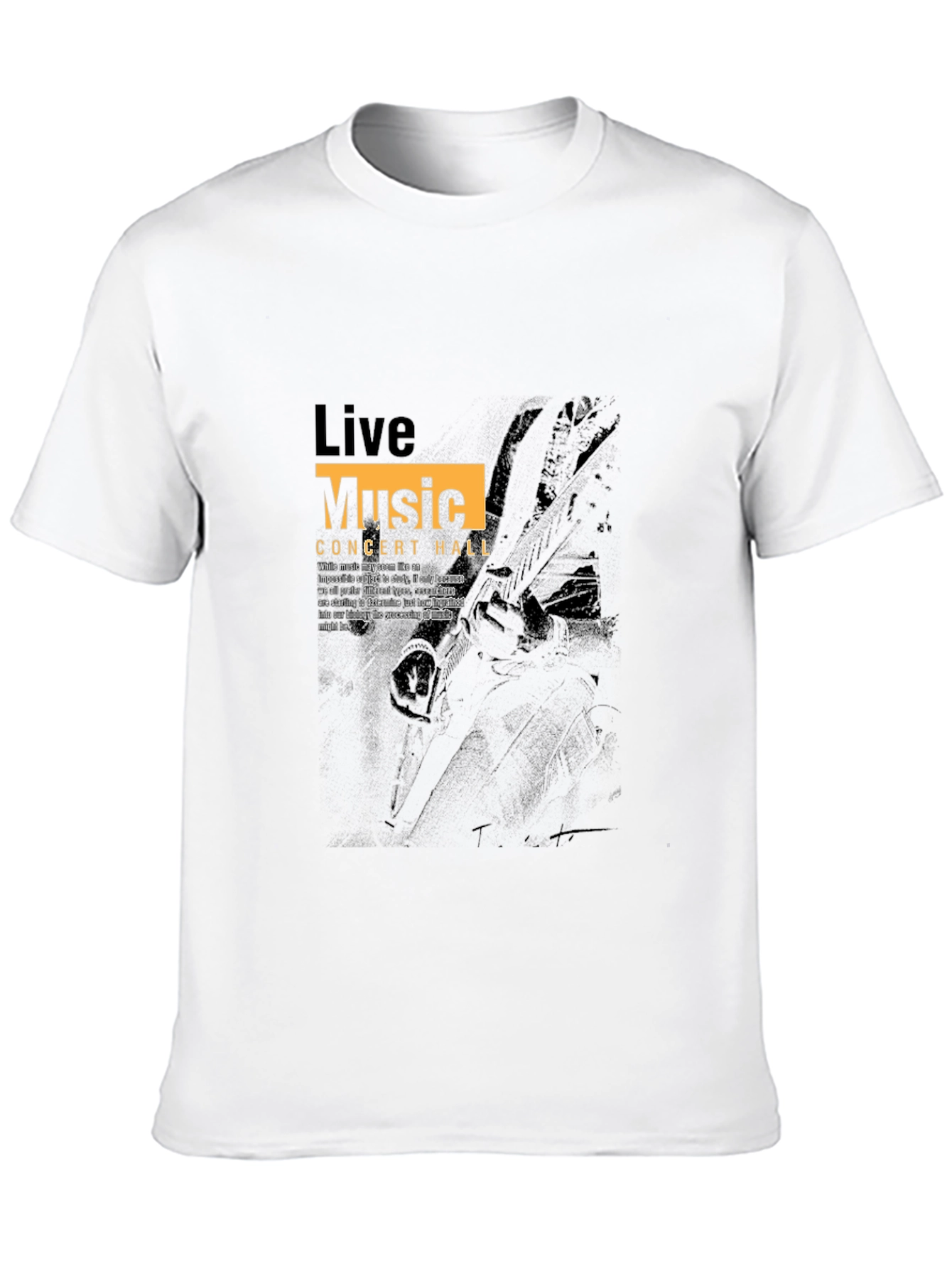 Live Music Concert Hall Black Graphic Tee