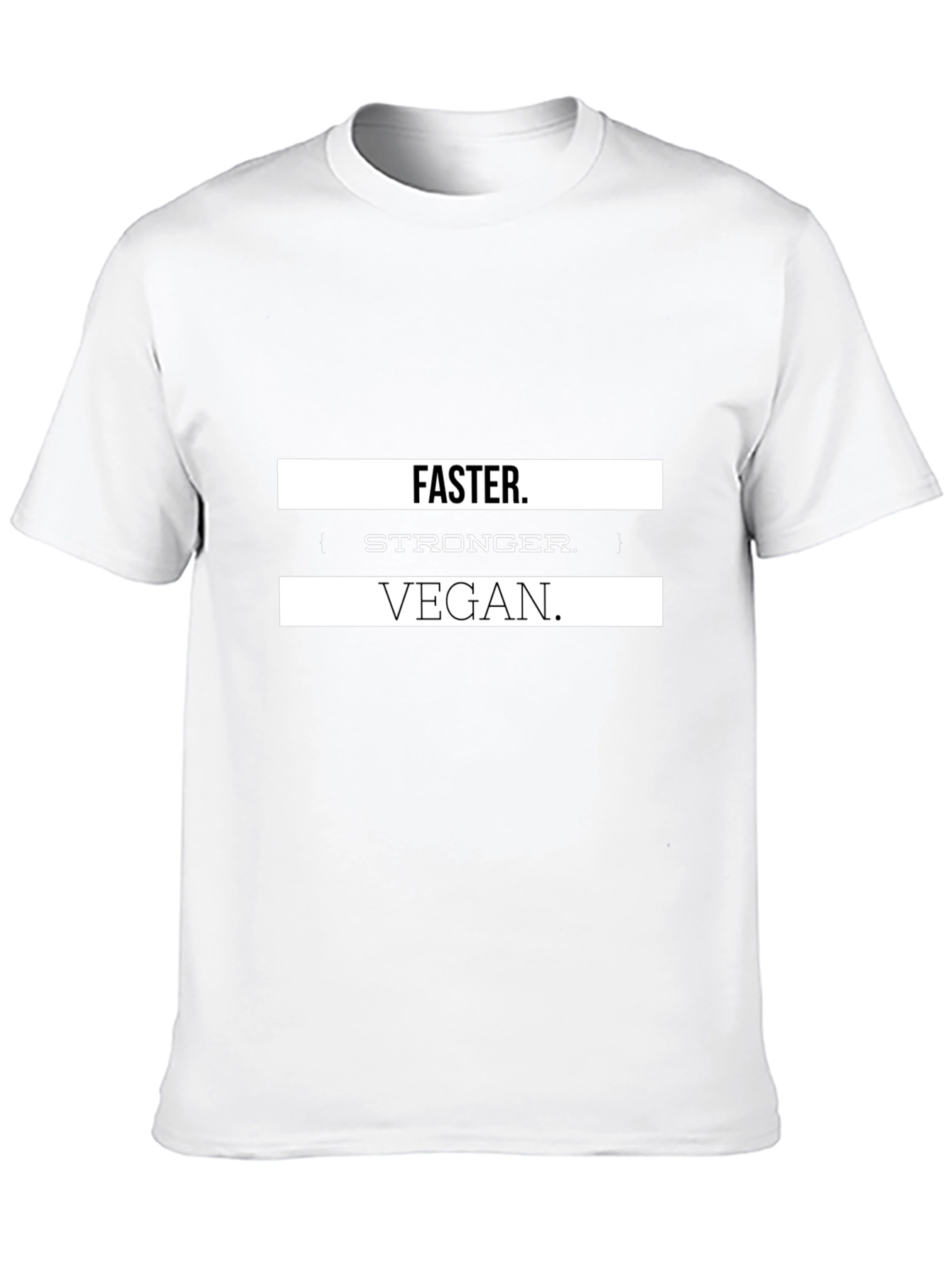 Vegan Stronger Faster T-Shirt - Black