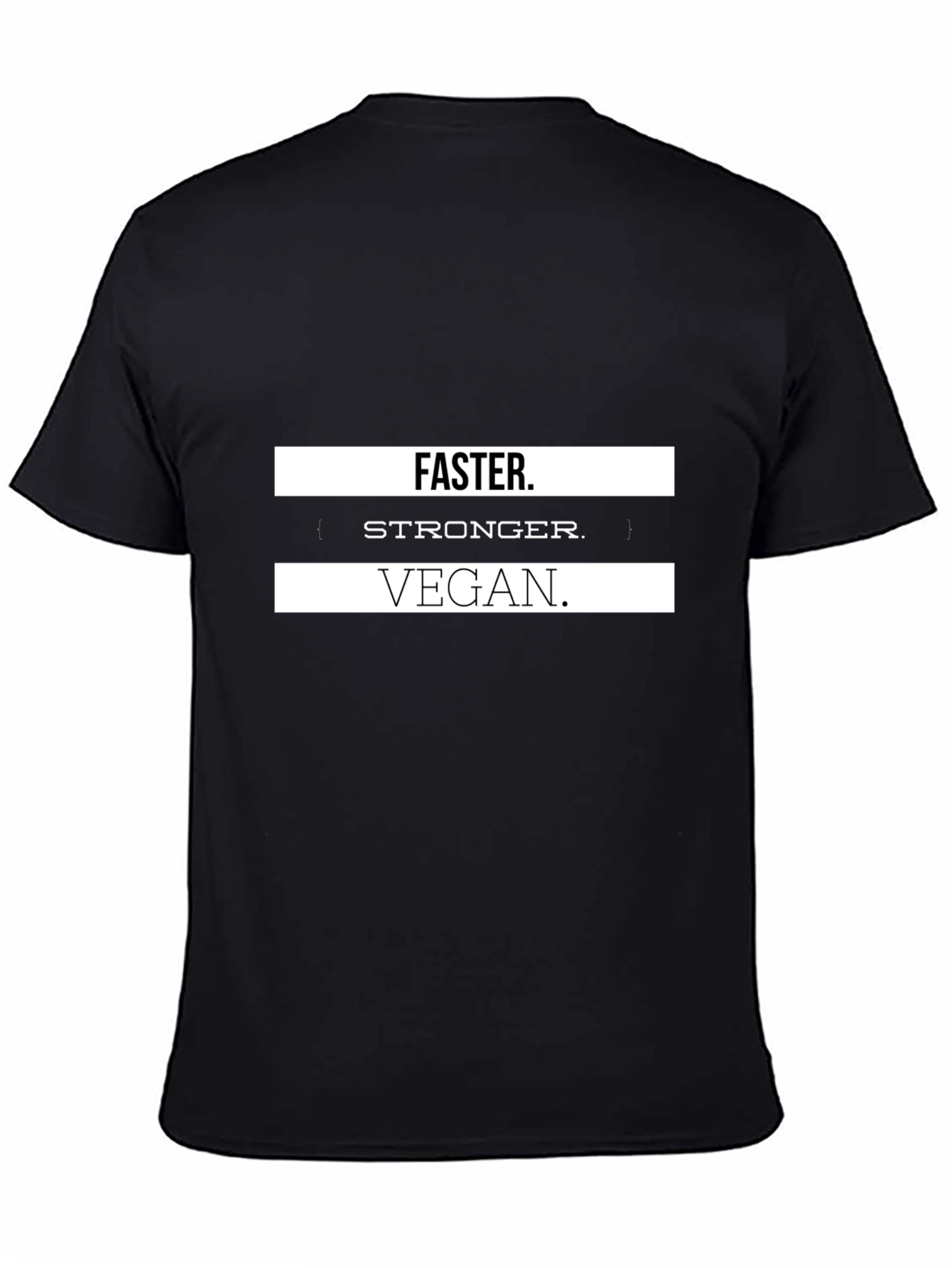 Vegan Stronger Faster T-Shirt - Black
