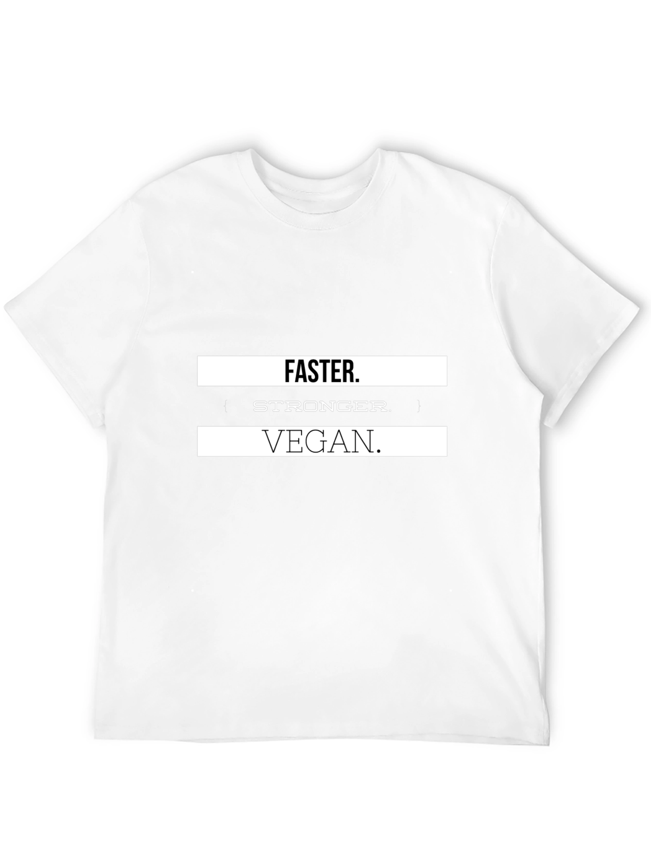 Vegan Stronger Faster T-Shirt - Black
