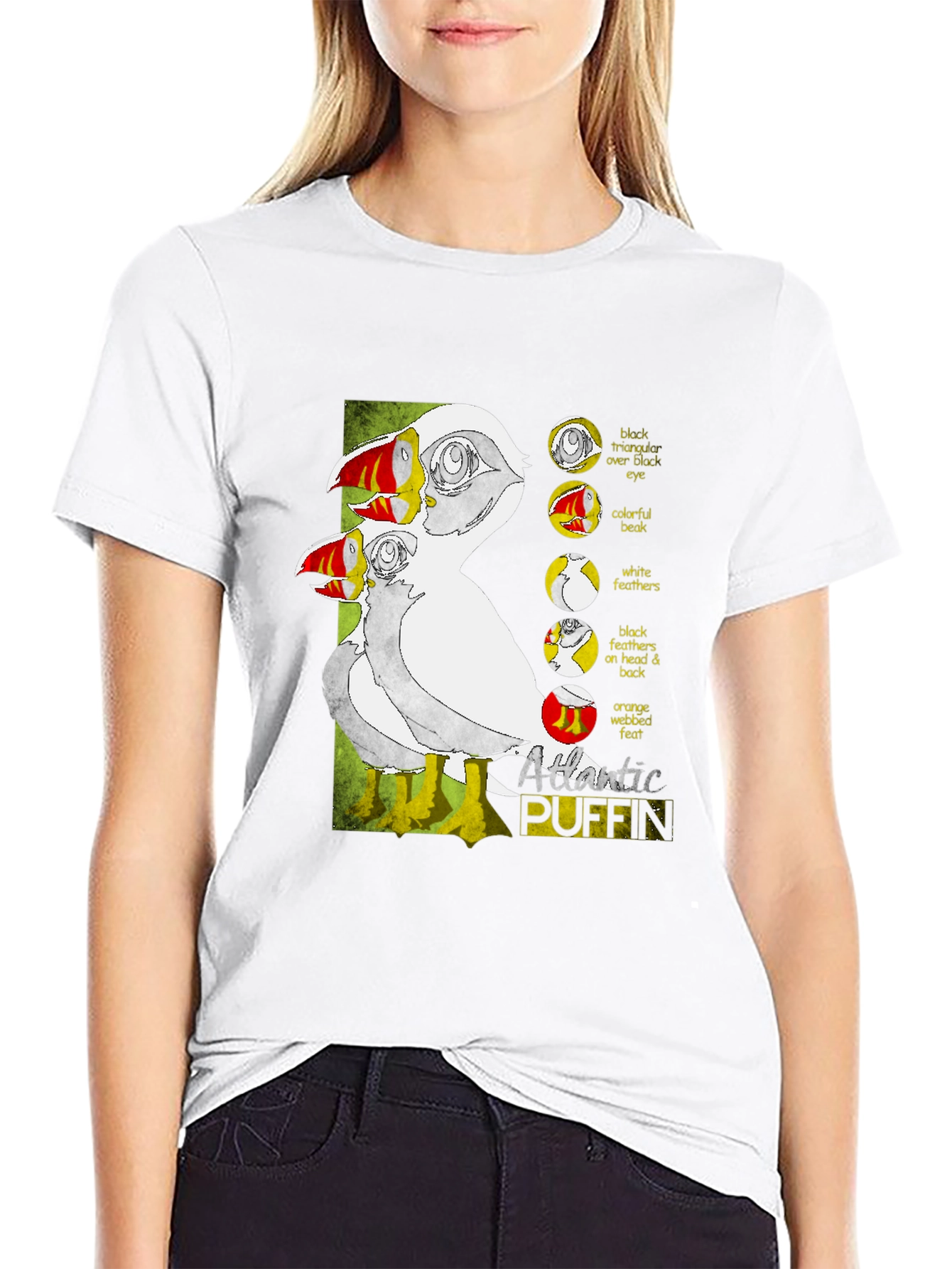 Atlantic Puffin Graphic Tee - Black