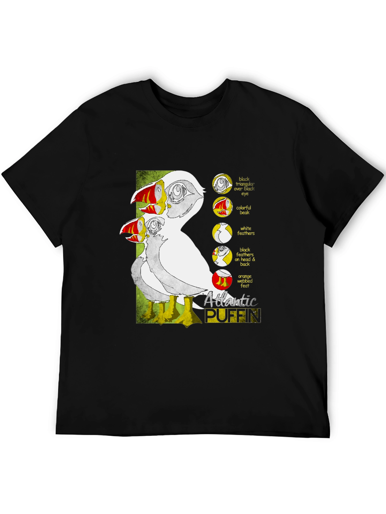Atlantic Puffin Graphic Tee - Black