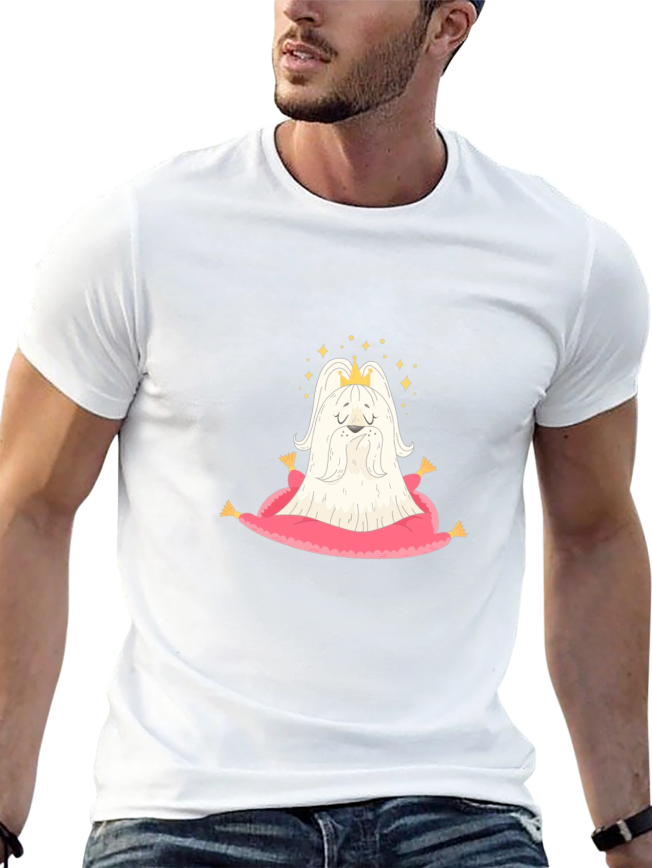 King Dog T-Shirt - Cute Cartoon Tee