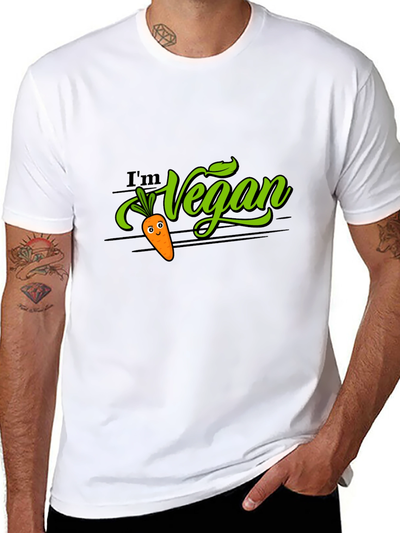 Im Vegan T-Shirt - Cute Carrot Design